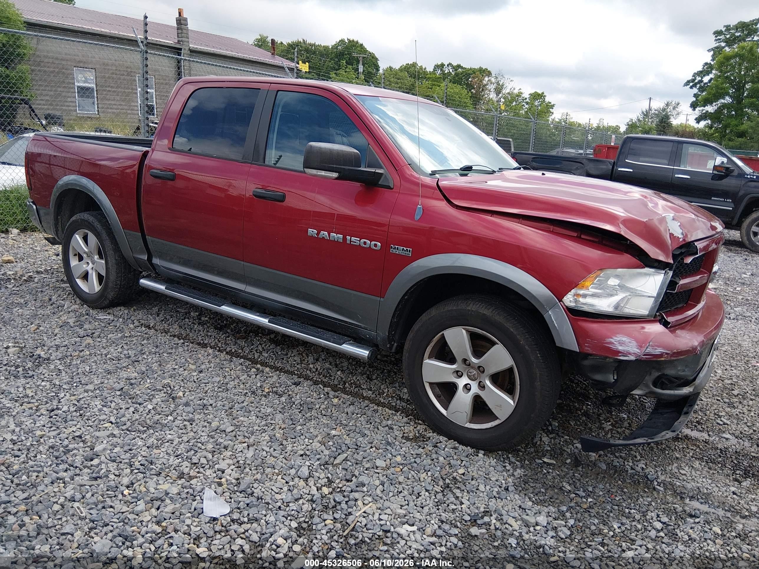 2012 Ram 1500 Slt Red vin: 1C6RD7LTXCS348009