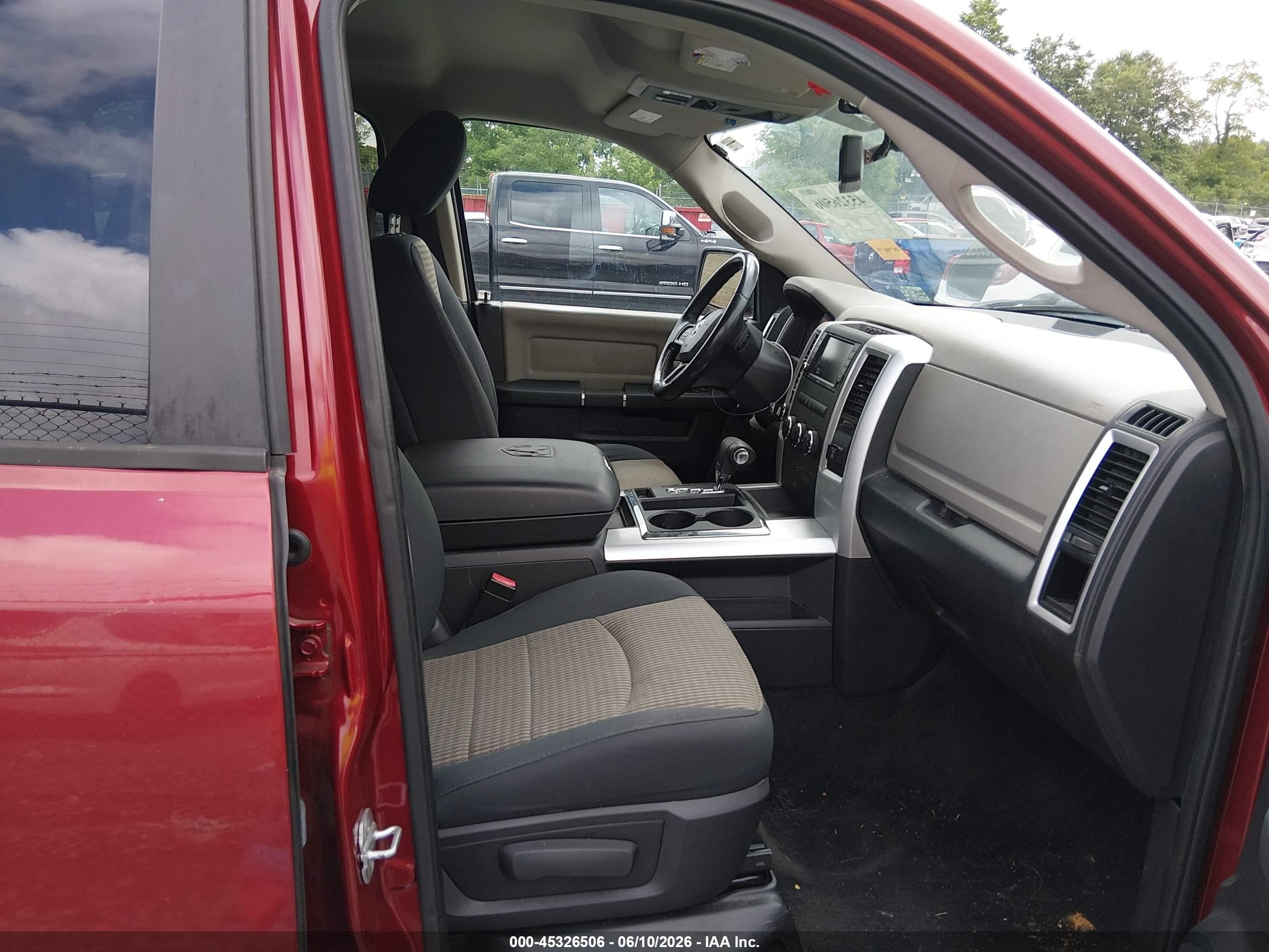2012 Ram 1500 Slt Red vin: 1C6RD7LTXCS348009