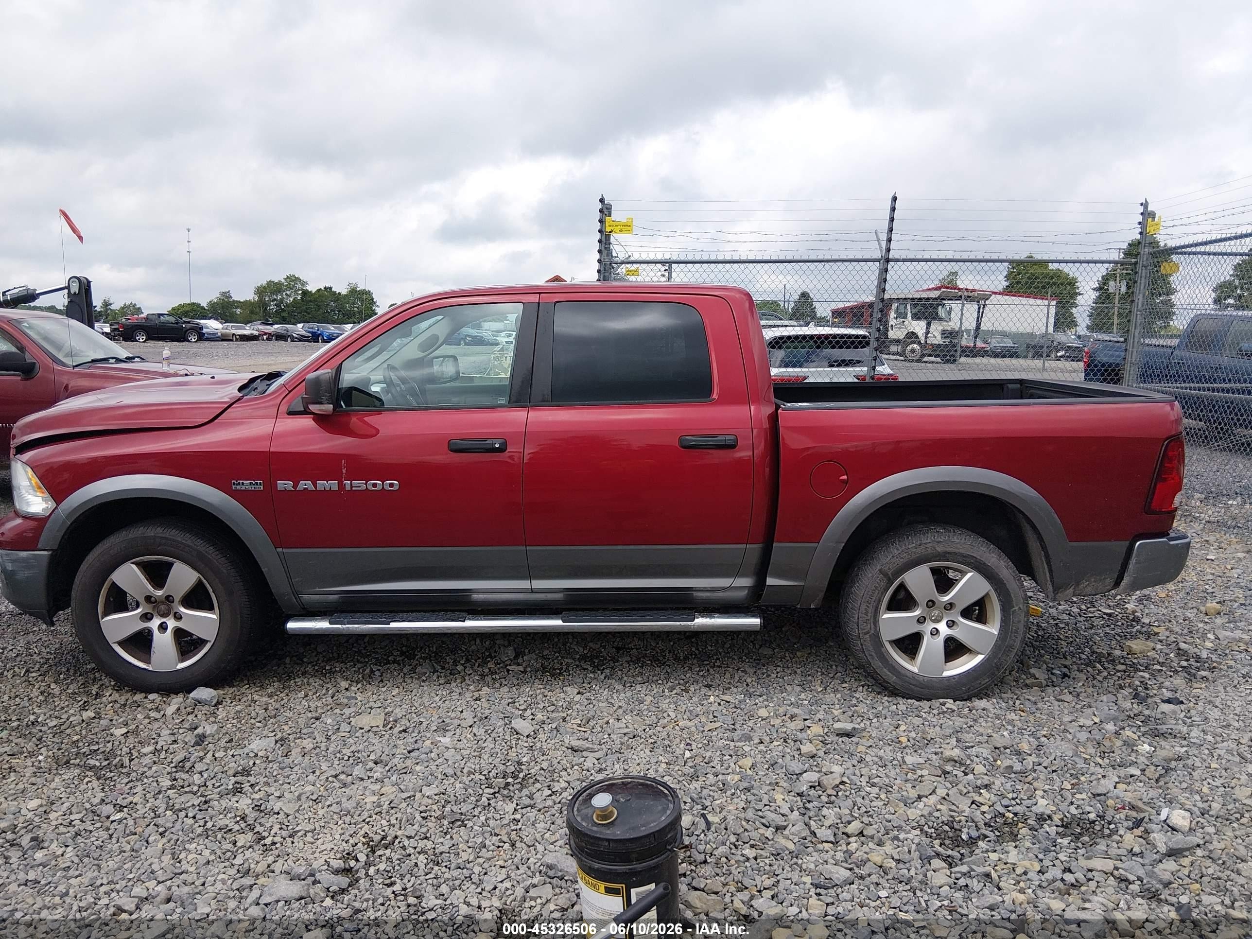 2012 Ram 1500 Slt Red vin: 1C6RD7LTXCS348009