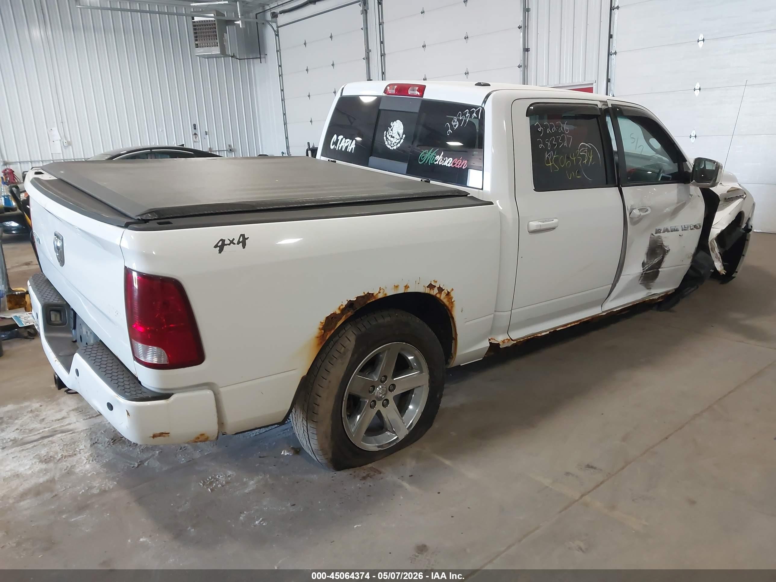 2012 Ram 1500 Sport White vin: 1C6RD7MT1CS189024