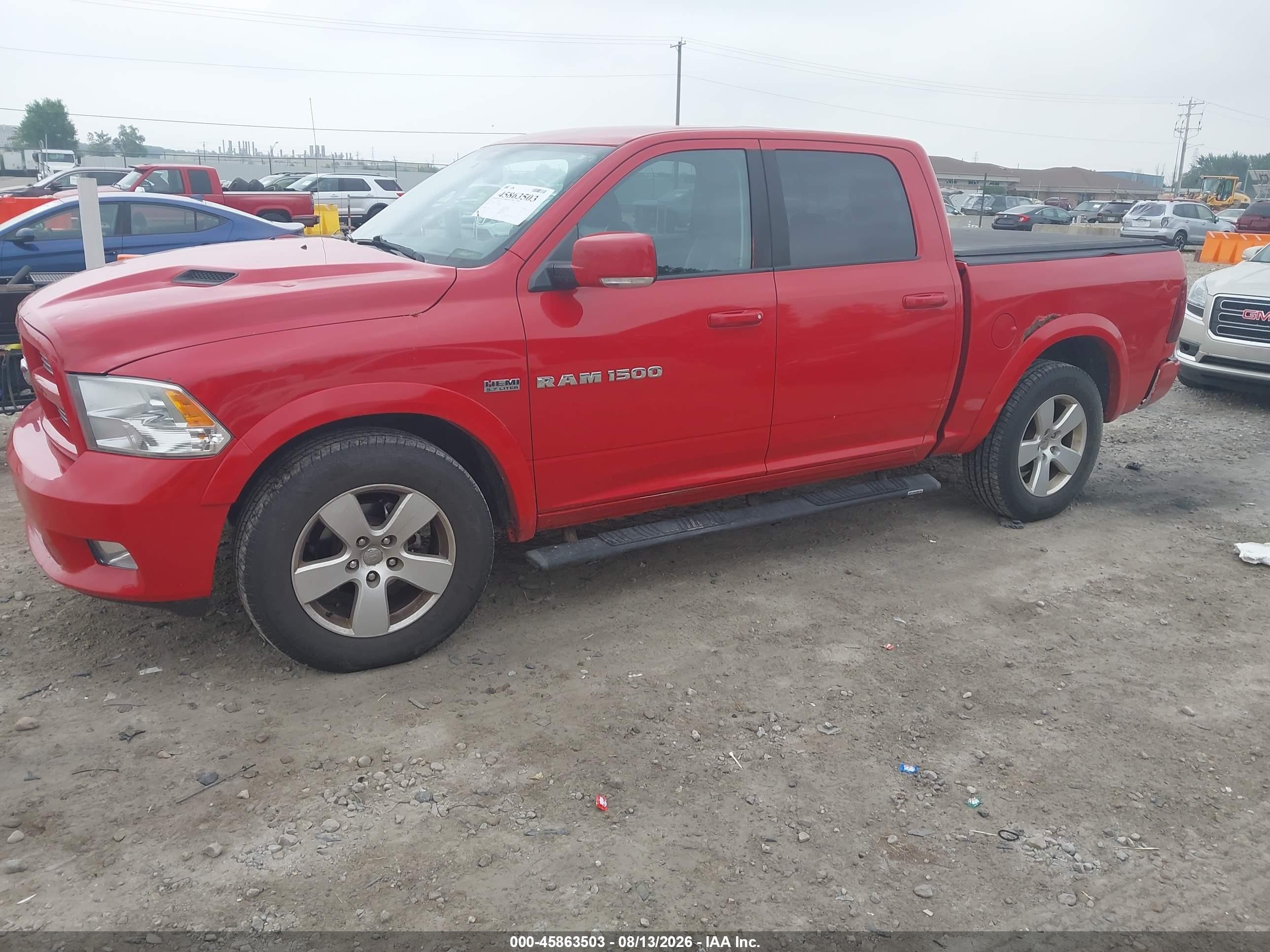 2012 Ram 1500 Sport Red vin: 1C6RD7MT3CS186433