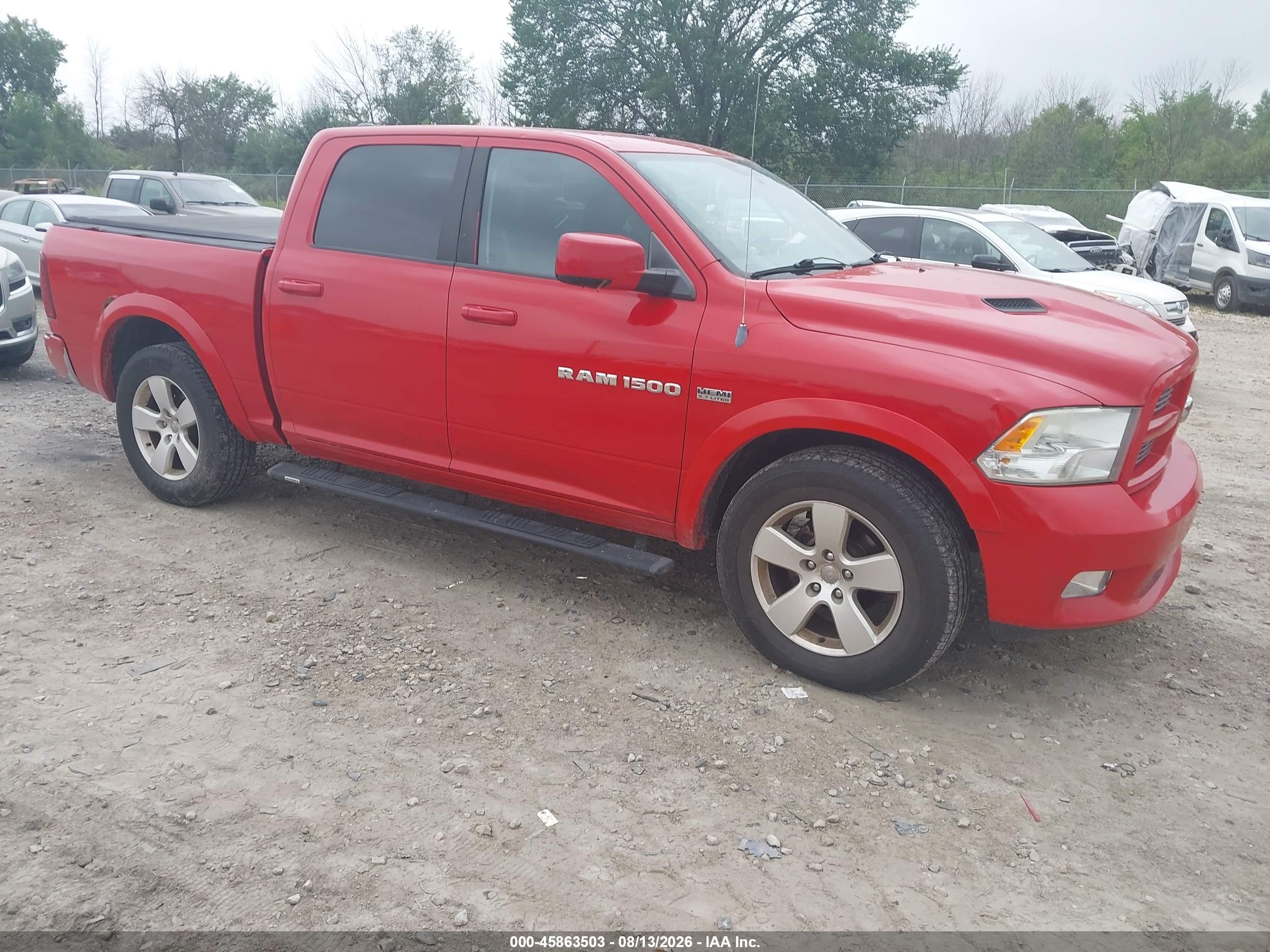 2012 Ram 1500 Sport Red vin: 1C6RD7MT3CS186433