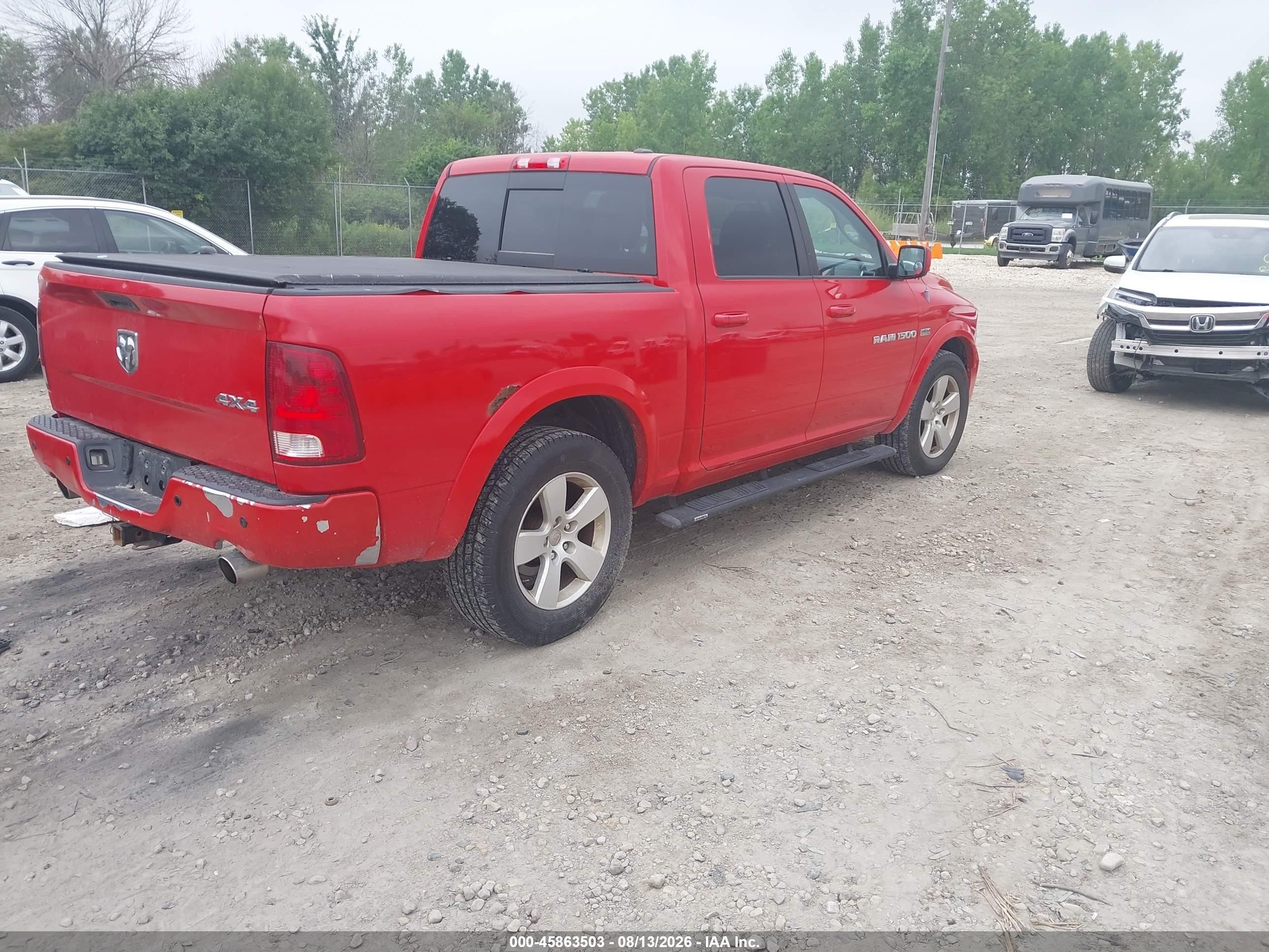 2012 Ram 1500 Sport Red vin: 1C6RD7MT3CS186433