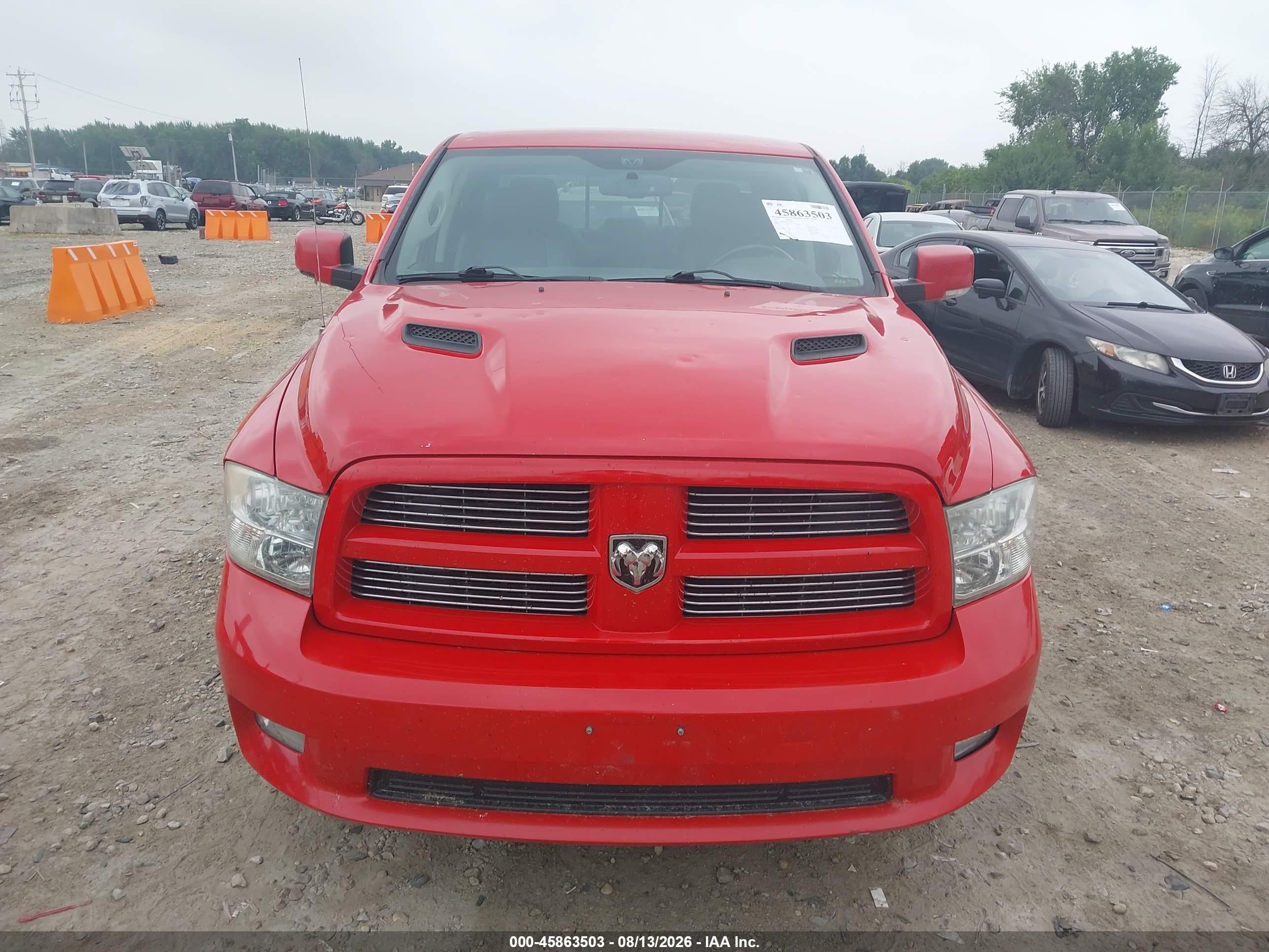2012 Ram 1500 Sport Red vin: 1C6RD7MT3CS186433