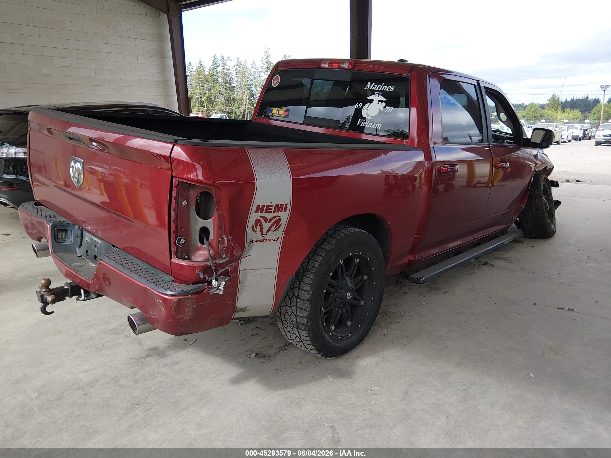 2012 Ram 1500 Sport Red vin: 1C6RD7MT3CS314590