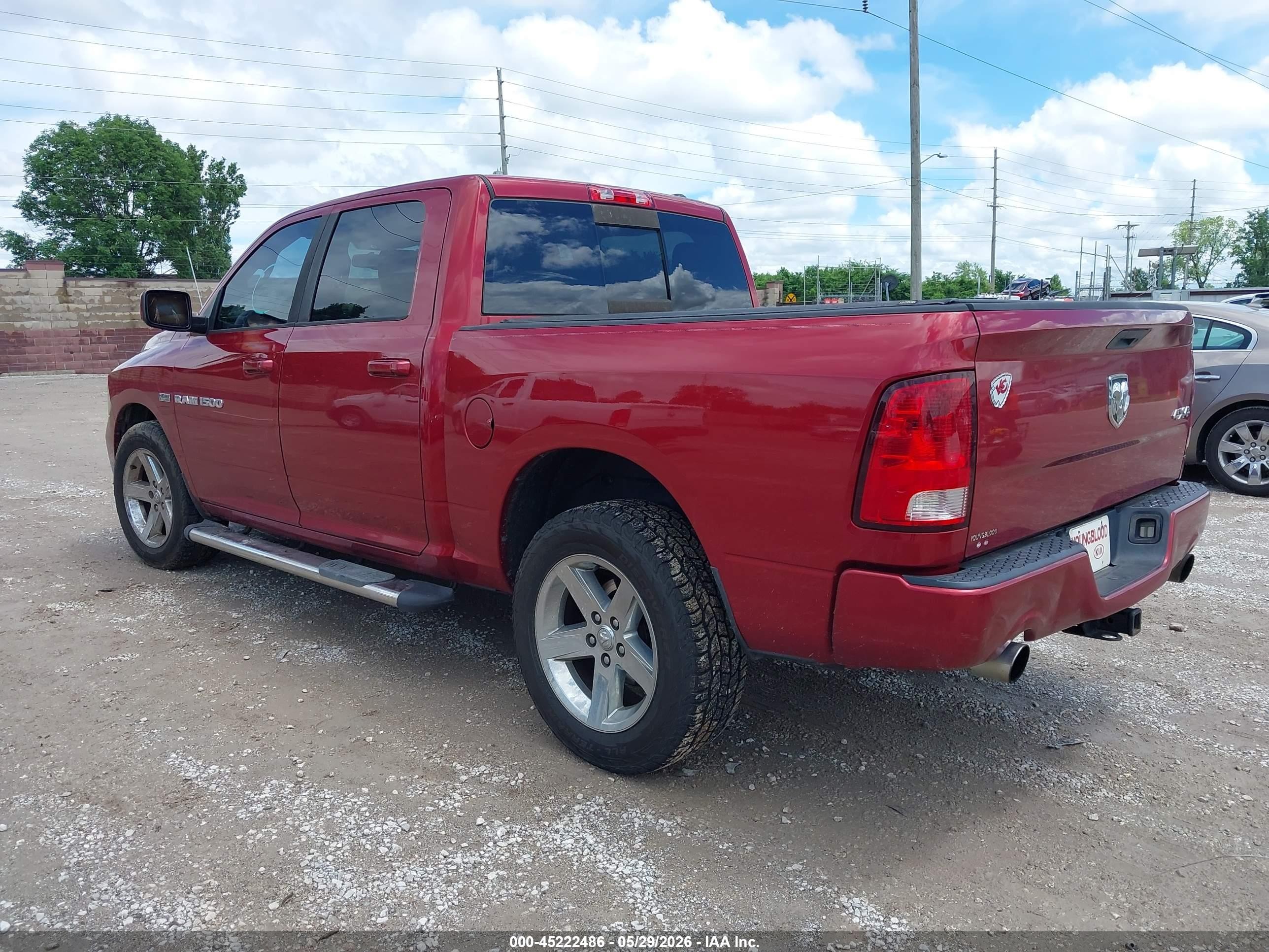 2012 Ram 1500 Sport Red vin: 1C6RD7MT6CS275865