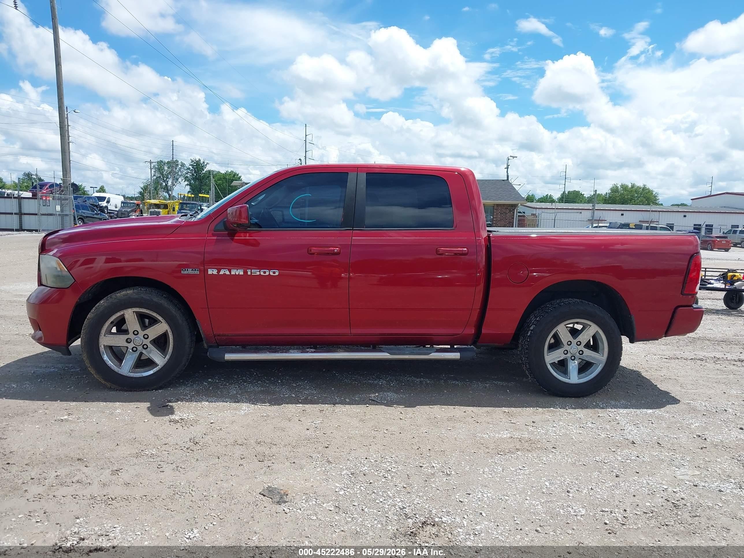 2012 Ram 1500 Sport Red vin: 1C6RD7MT6CS275865