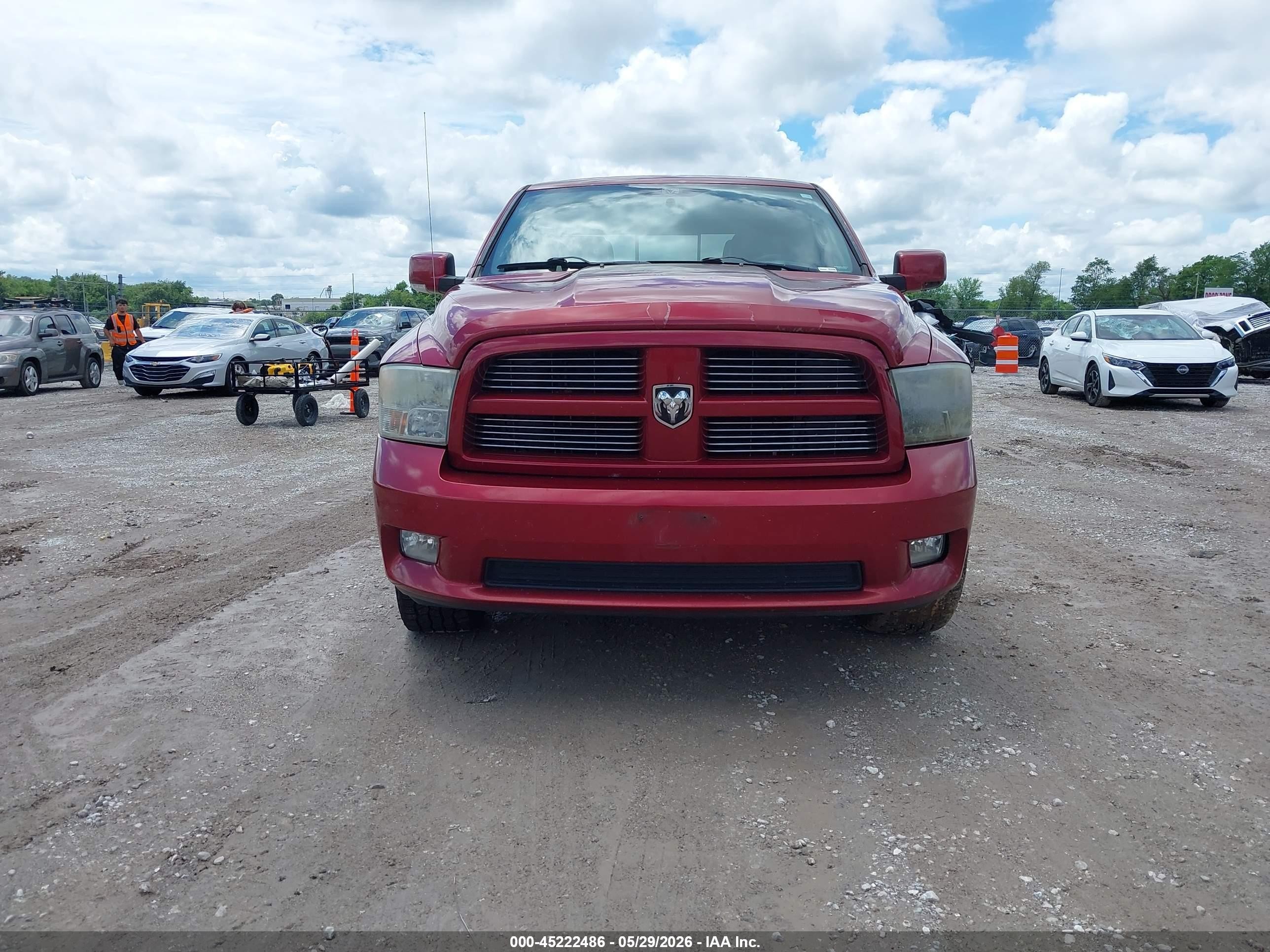 2012 Ram 1500 Sport Red vin: 1C6RD7MT6CS275865