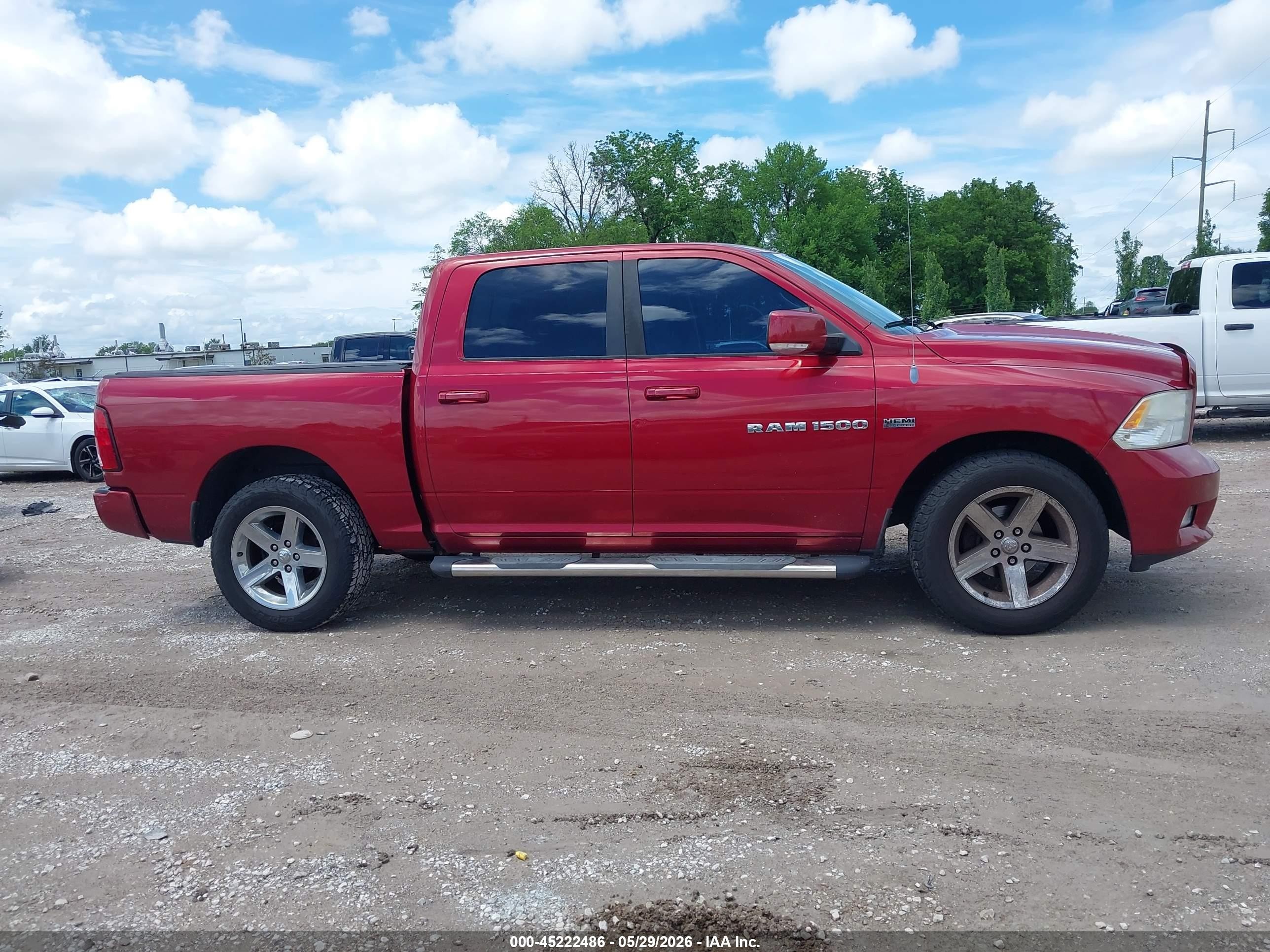 2012 Ram 1500 Sport Red vin: 1C6RD7MT6CS275865
