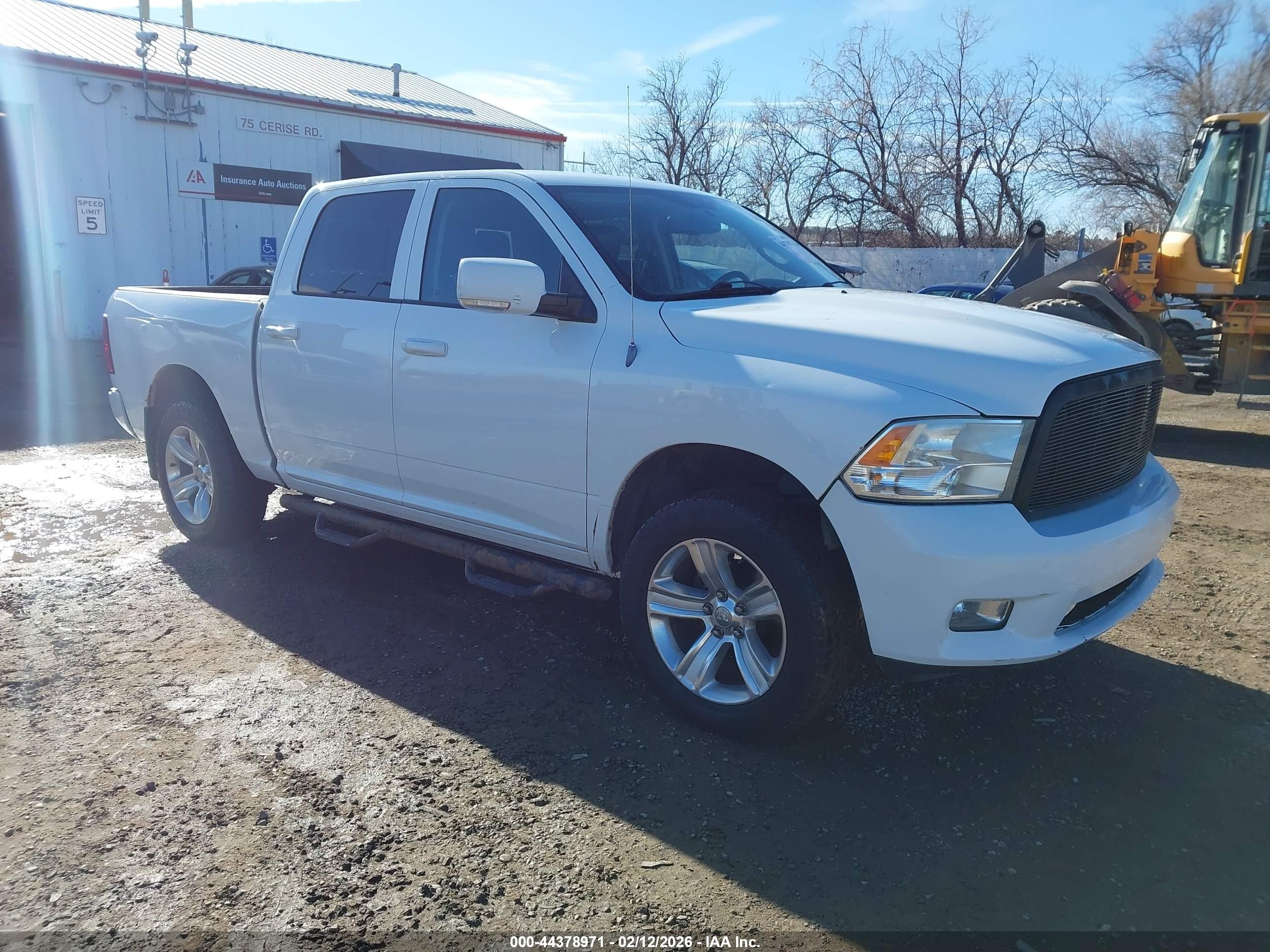 2012 Ram 1500 Sport Белый vin: 1C6RD7MT7CS278094