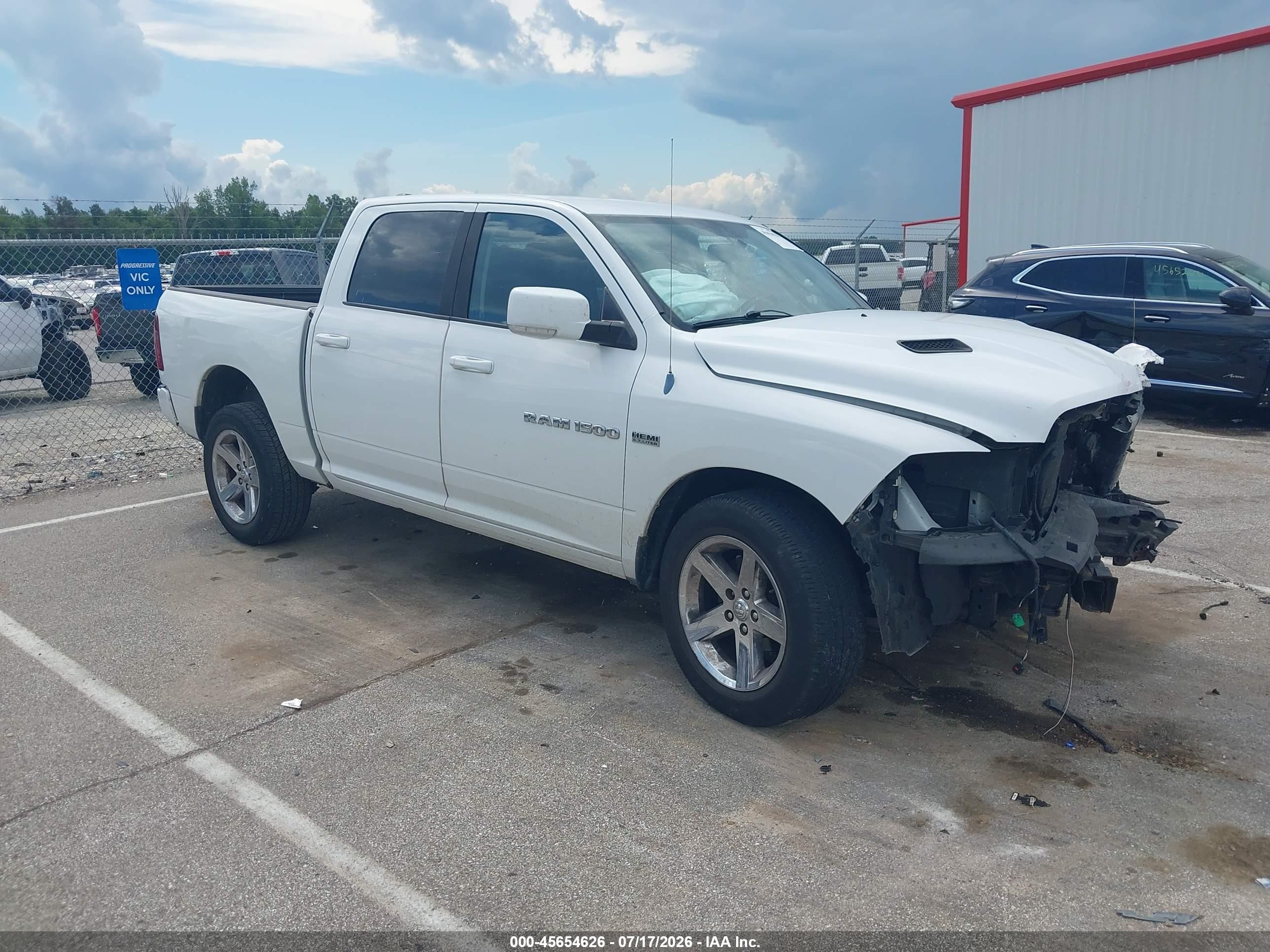 2012 Ram 1500 Sport White vin: 1C6RD7MT8CS126325