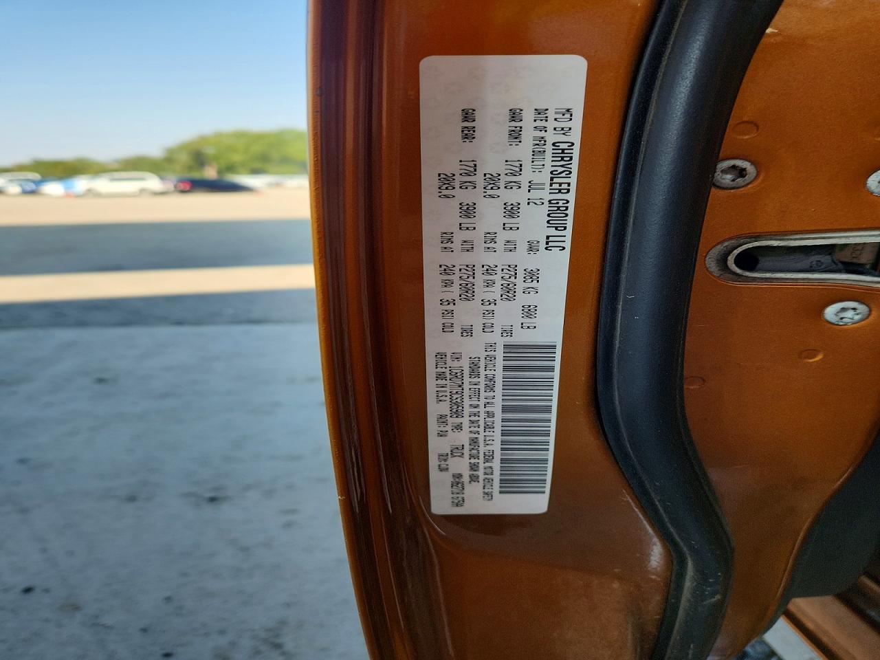 2012 Dodge Ram 1500 Sport Orange vin: 1C6RD7MT9CS305909