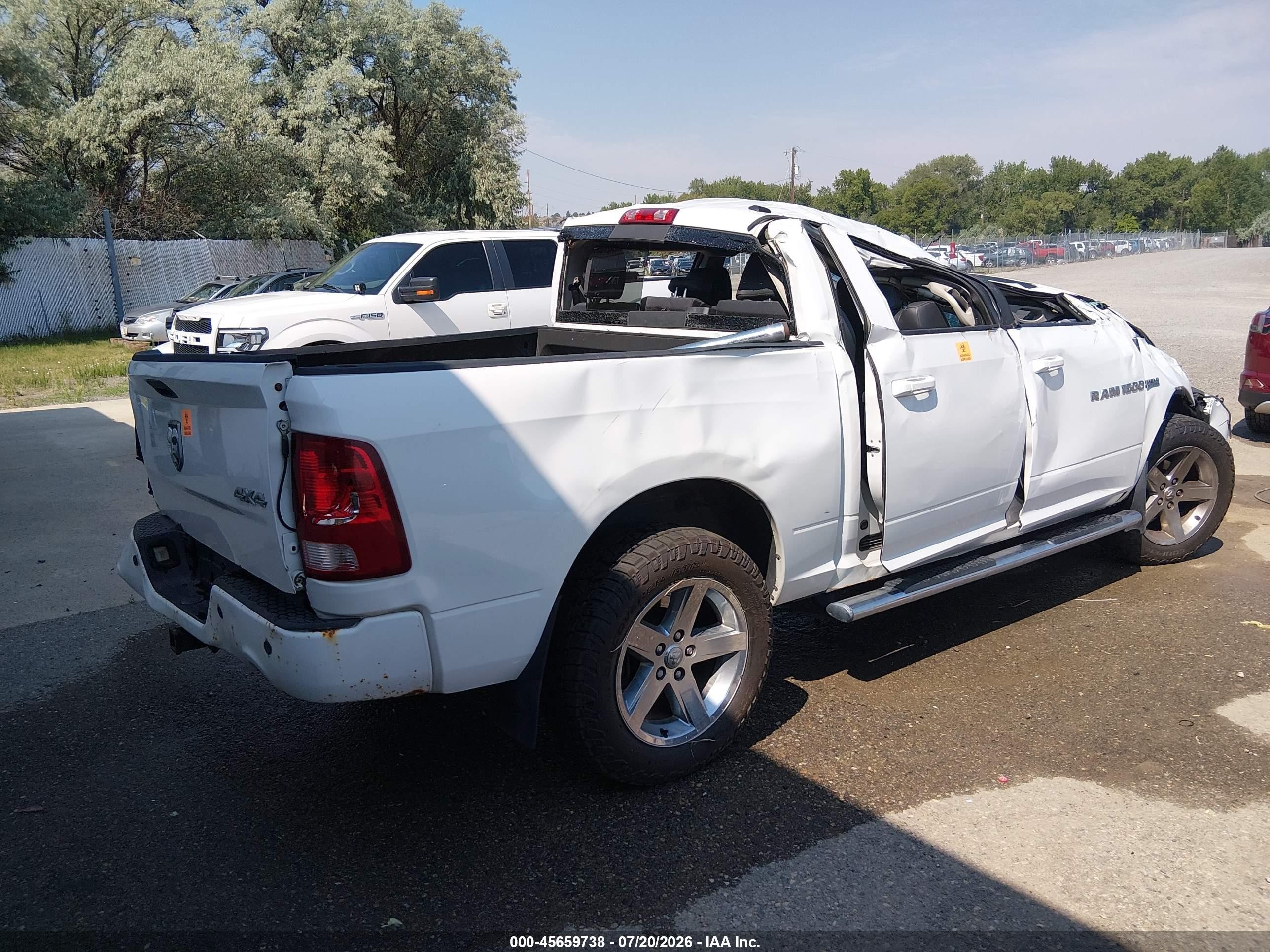 2012 Ram 1500 Sport White vin: 1C6RD7MTXCS161481