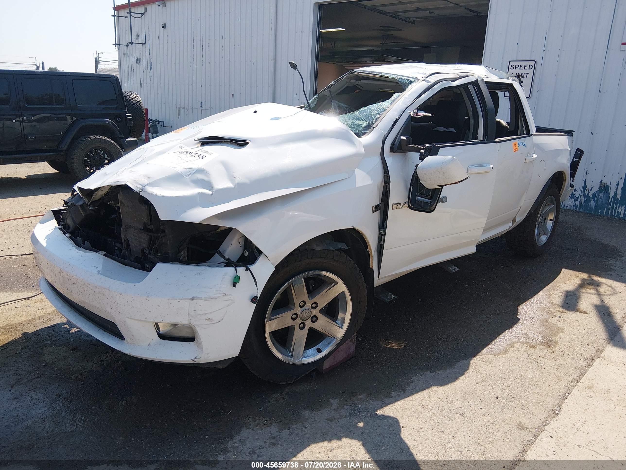 2012 Ram 1500 Sport White vin: 1C6RD7MTXCS161481