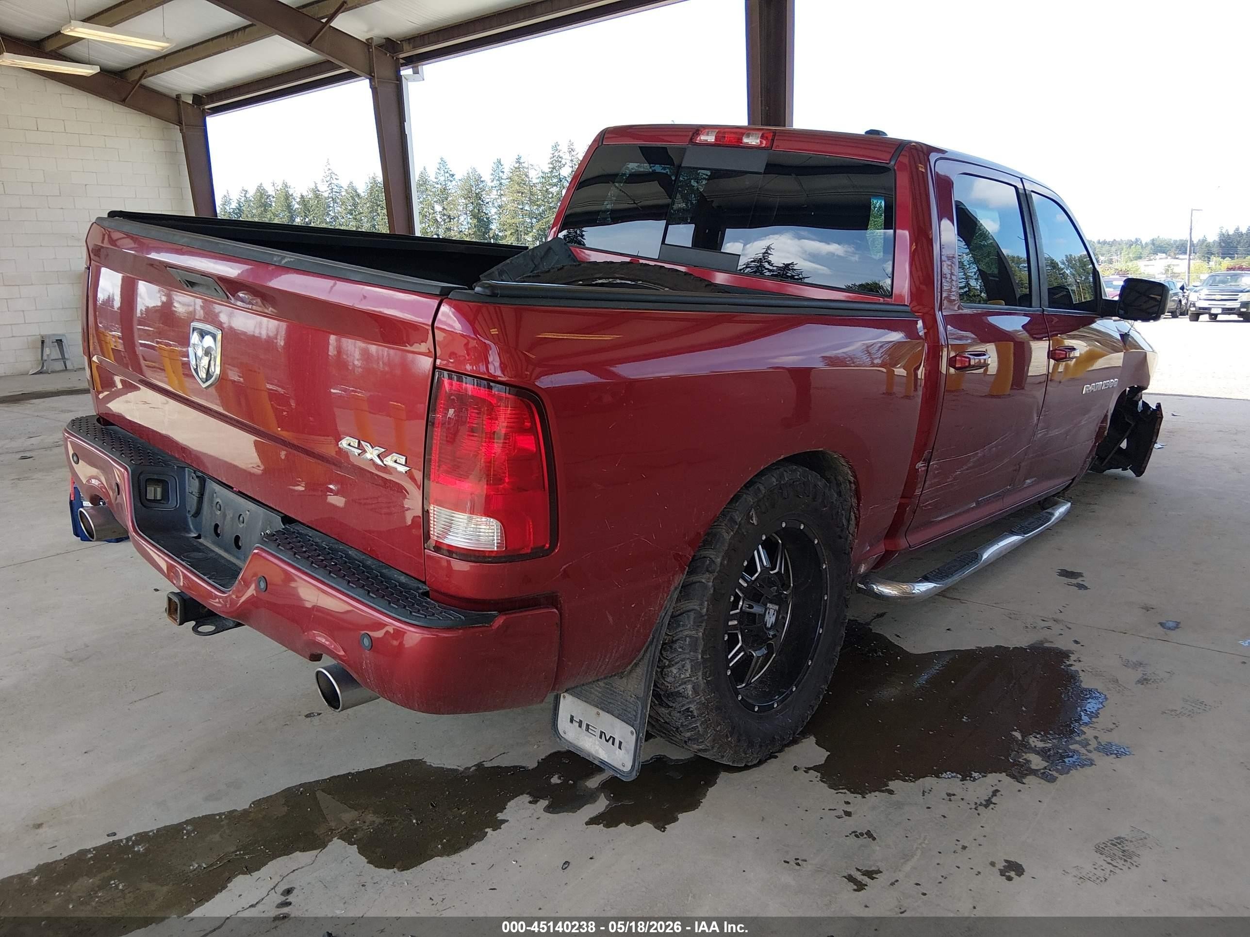 2012 Ram 1500 Sport Red vin: 1C6RD7MTXCS288702