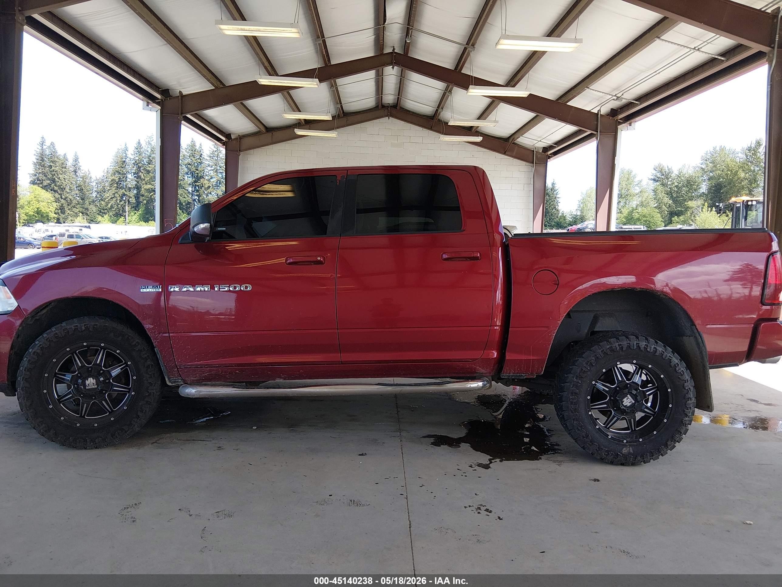 2012 Ram 1500 Sport Red vin: 1C6RD7MTXCS288702