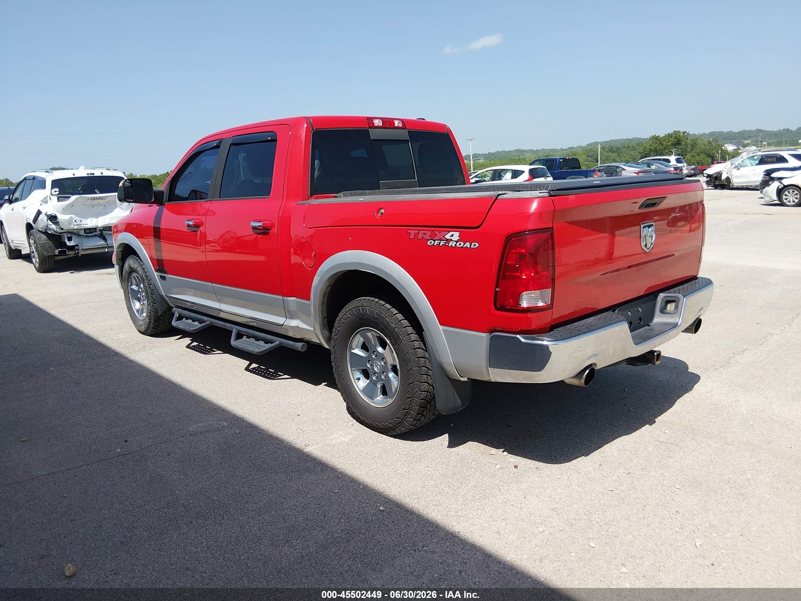 2012 Ram 1500 Laramie Red vin: 1C6RD7NT0CS287783