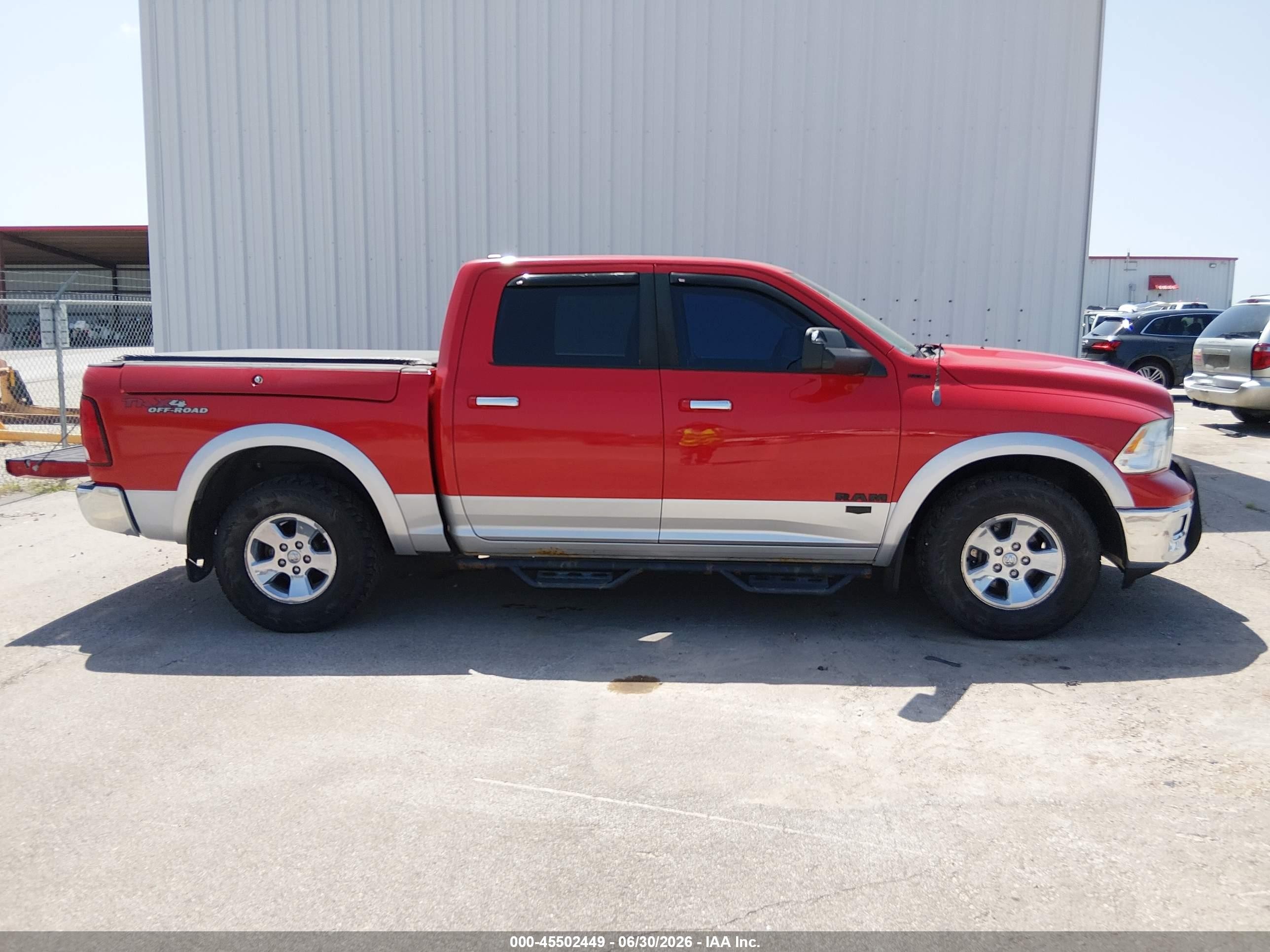2012 Ram 1500 Laramie Red vin: 1C6RD7NT0CS287783