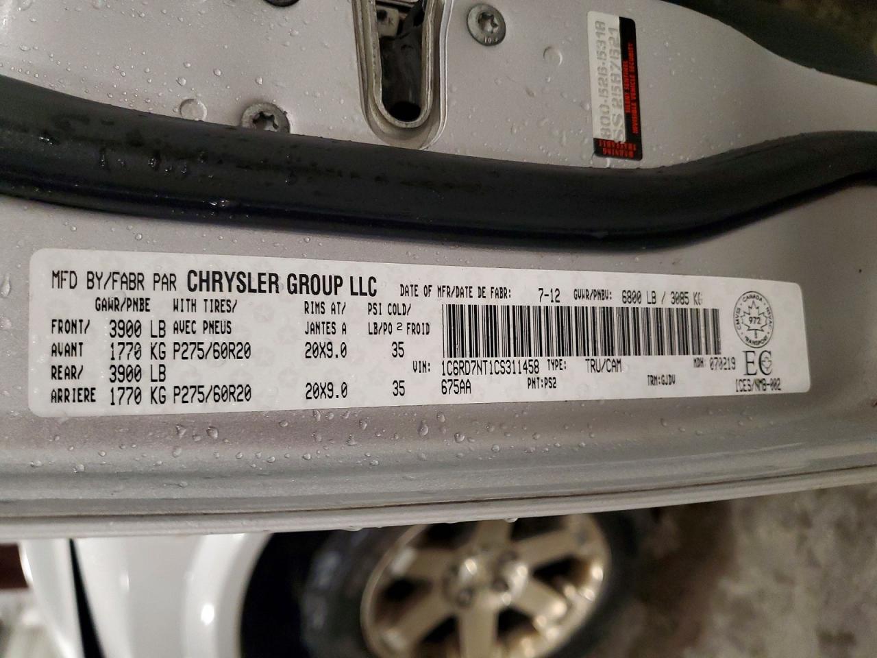 2012 Dodge Ram 1500 Laramie Silver vin: 1C6RD7NT1CS311458