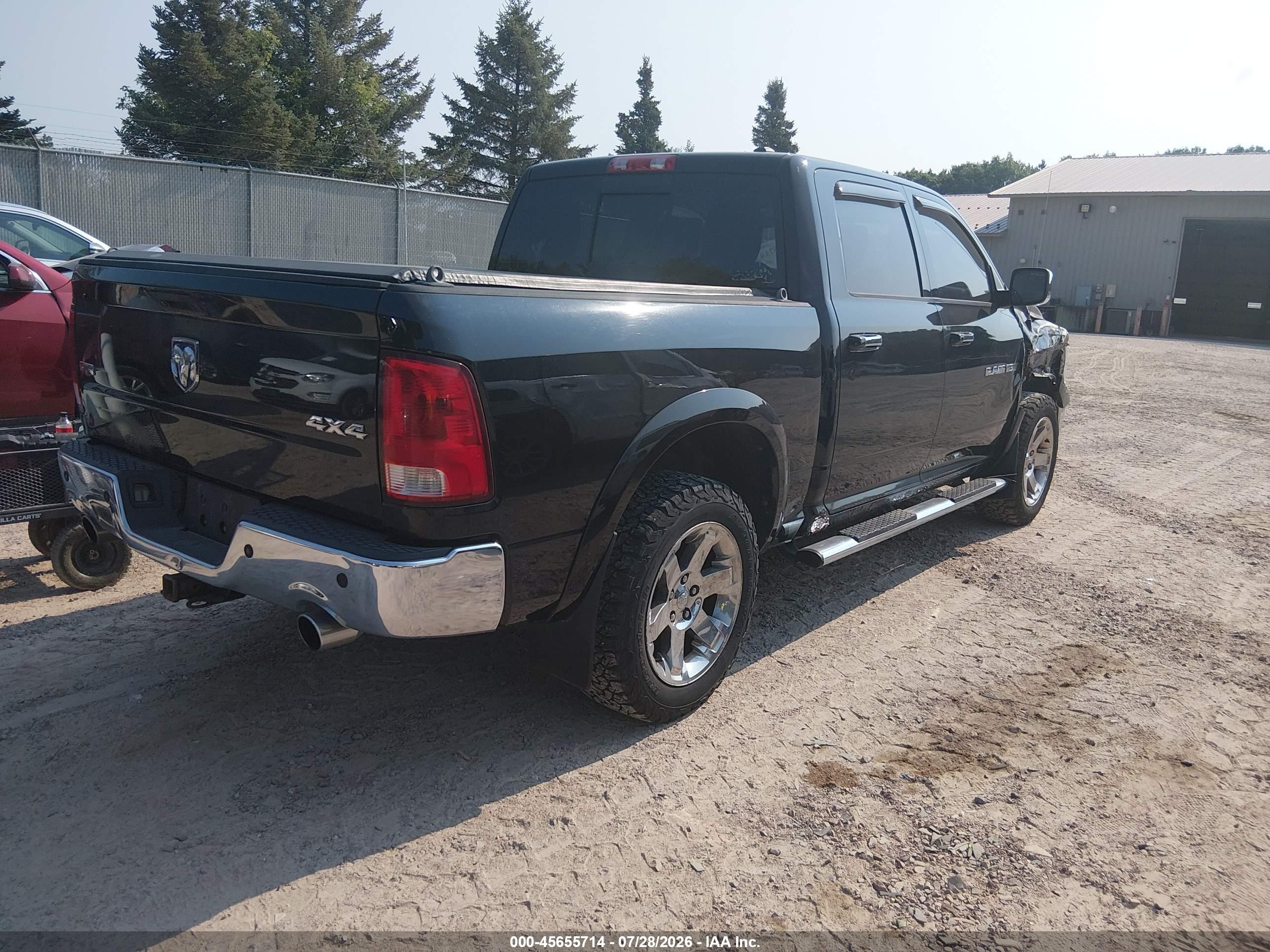 2012 Ram 1500 Laramie Черный vin: 1C6RD7NT3CS213614