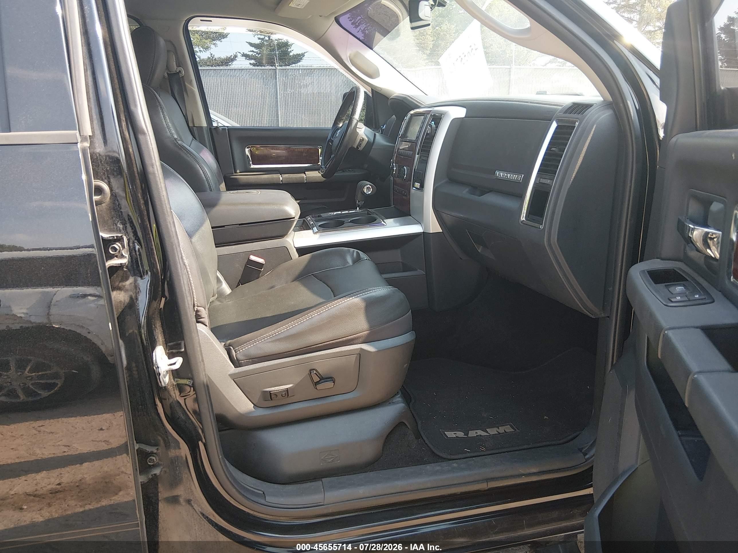 2012 Ram 1500 Laramie Черный vin: 1C6RD7NT3CS213614