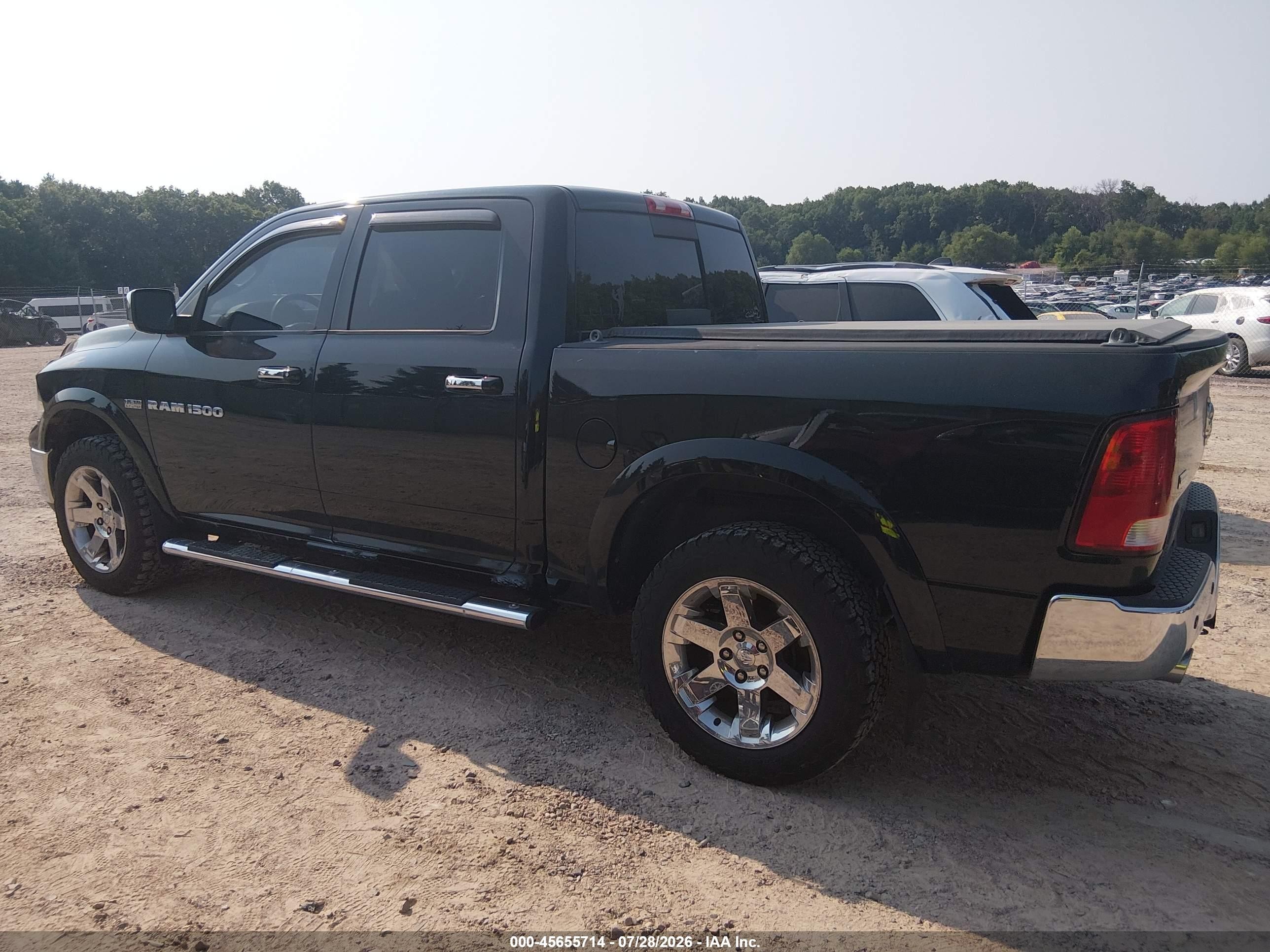2012 Ram 1500 Laramie Черный vin: 1C6RD7NT3CS213614