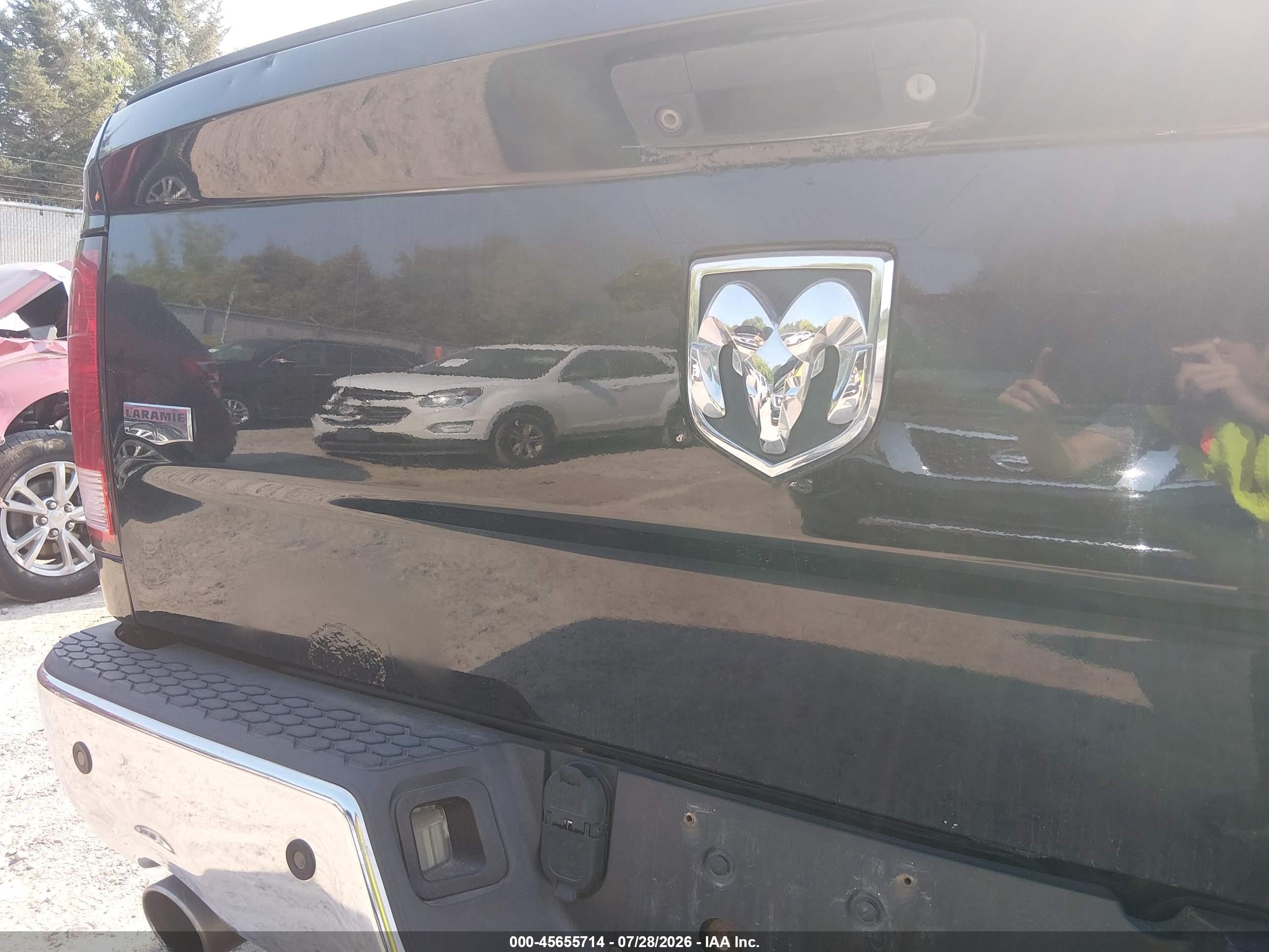 2012 Ram 1500 Laramie Черный vin: 1C6RD7NT3CS213614