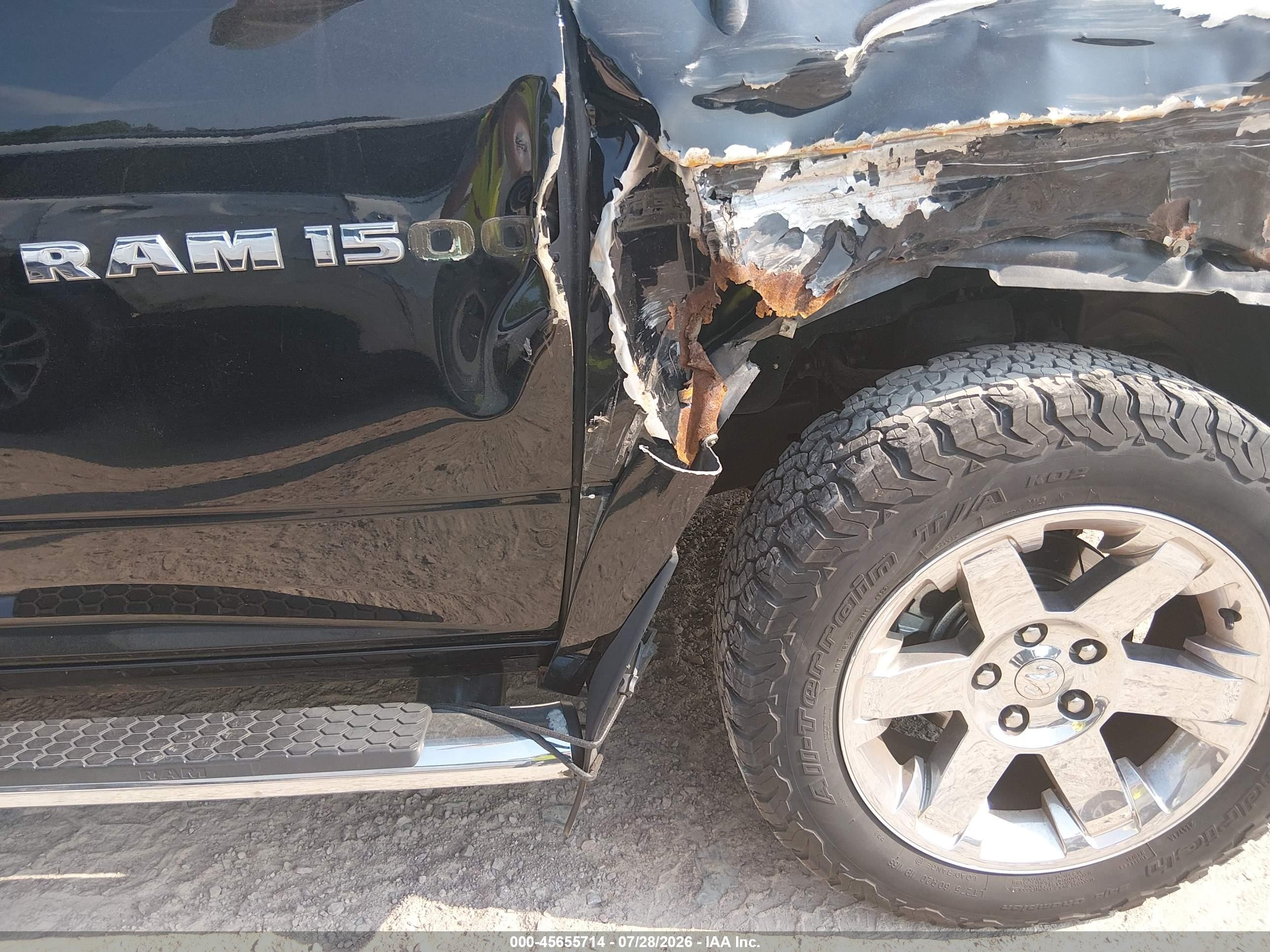 2012 Ram 1500 Laramie Черный vin: 1C6RD7NT3CS213614