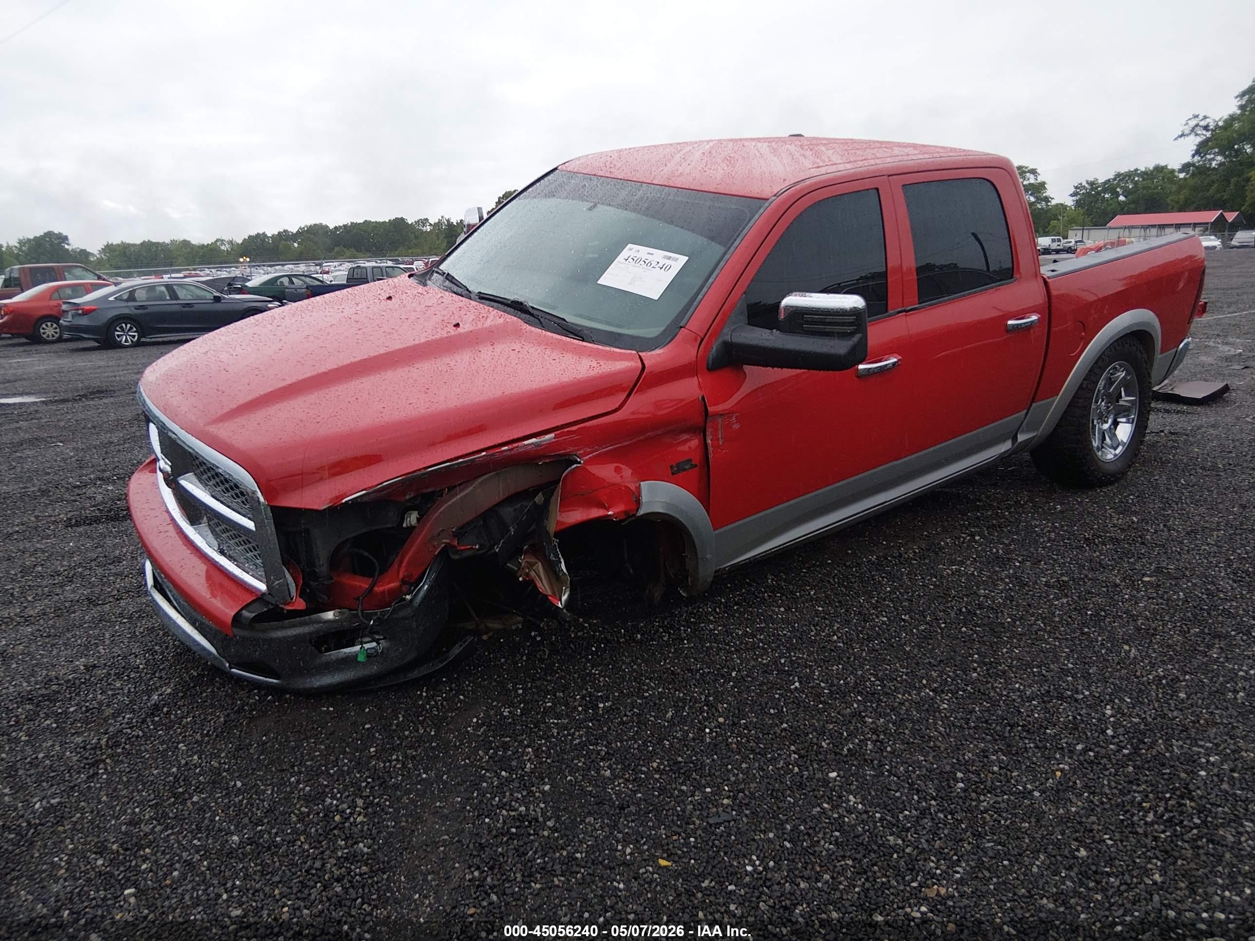 2012 Ram 1500 Laramie Red vin: 1C6RD7NT5CS290615