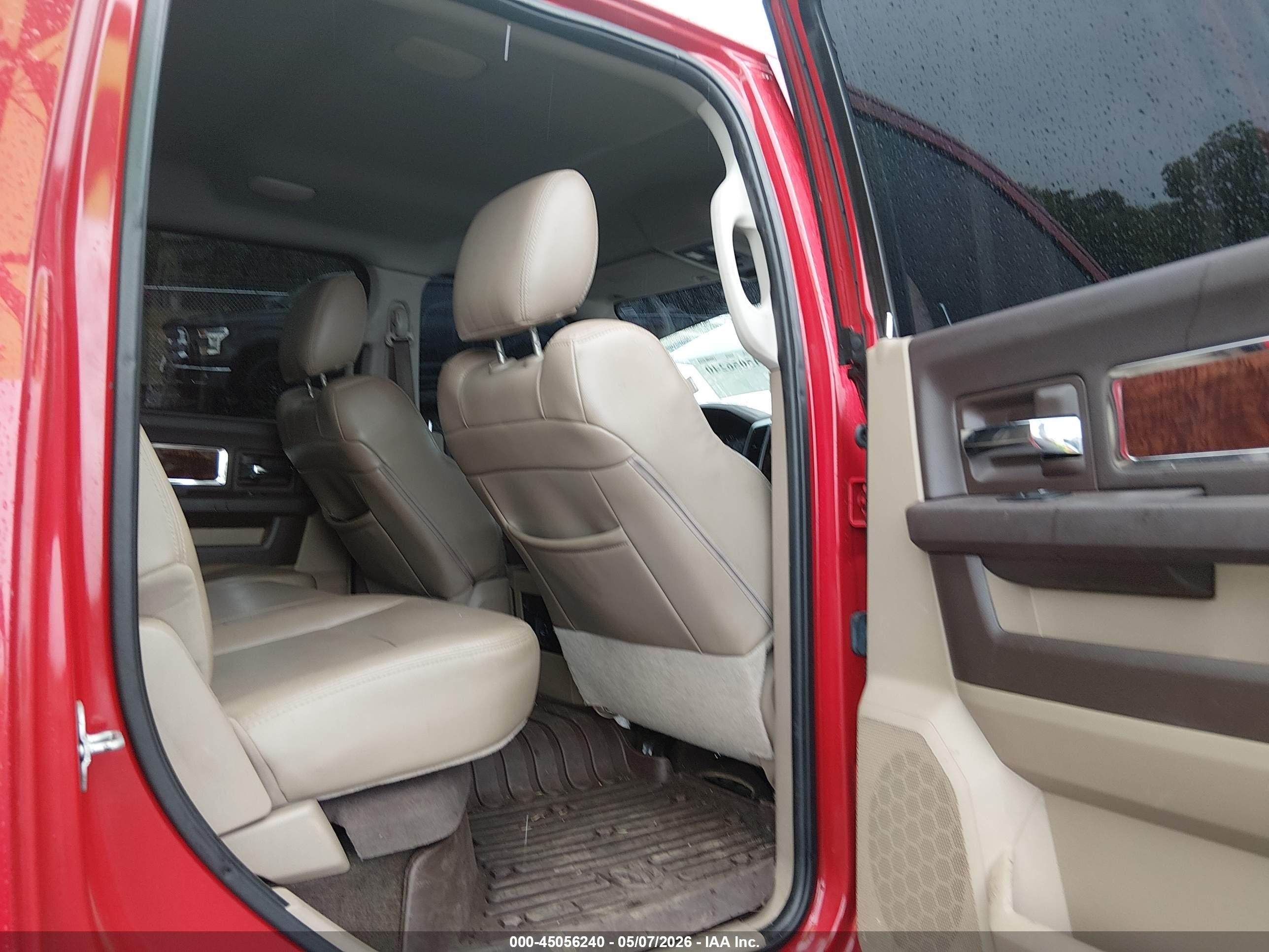 2012 Ram 1500 Laramie Red vin: 1C6RD7NT5CS290615