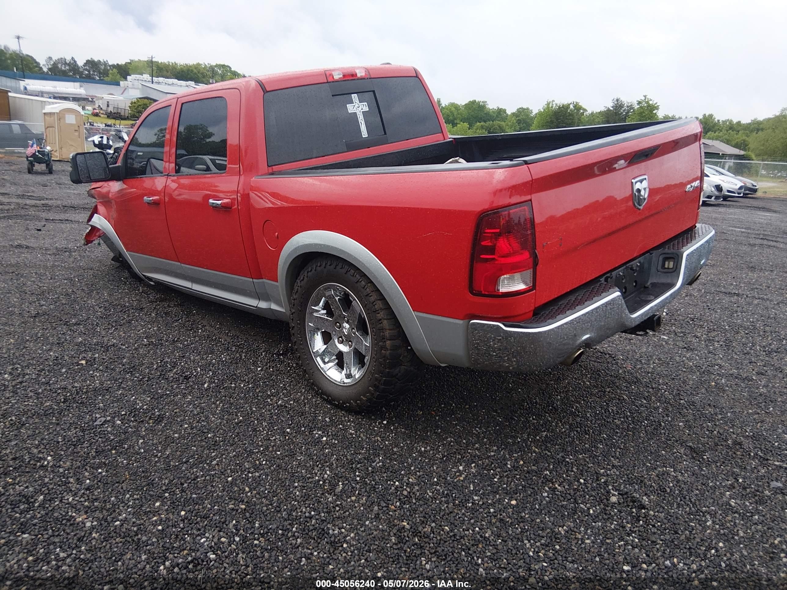2012 Ram 1500 Laramie Red vin: 1C6RD7NT5CS290615