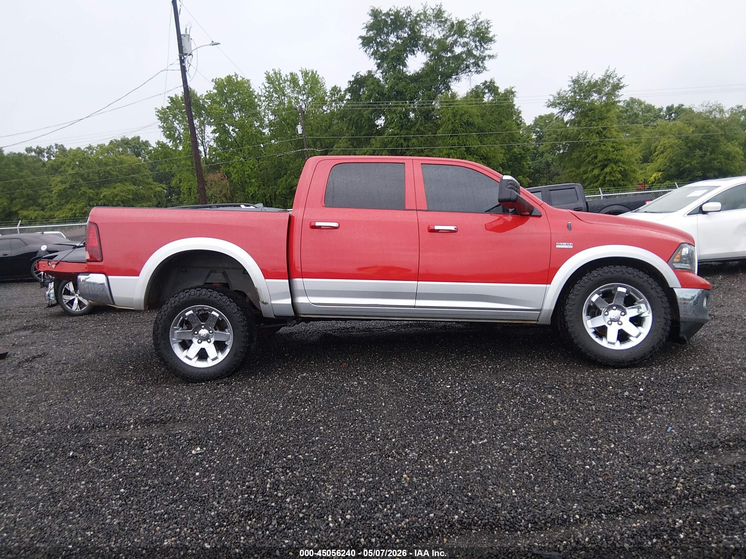 2012 Ram 1500 Laramie Red vin: 1C6RD7NT5CS290615