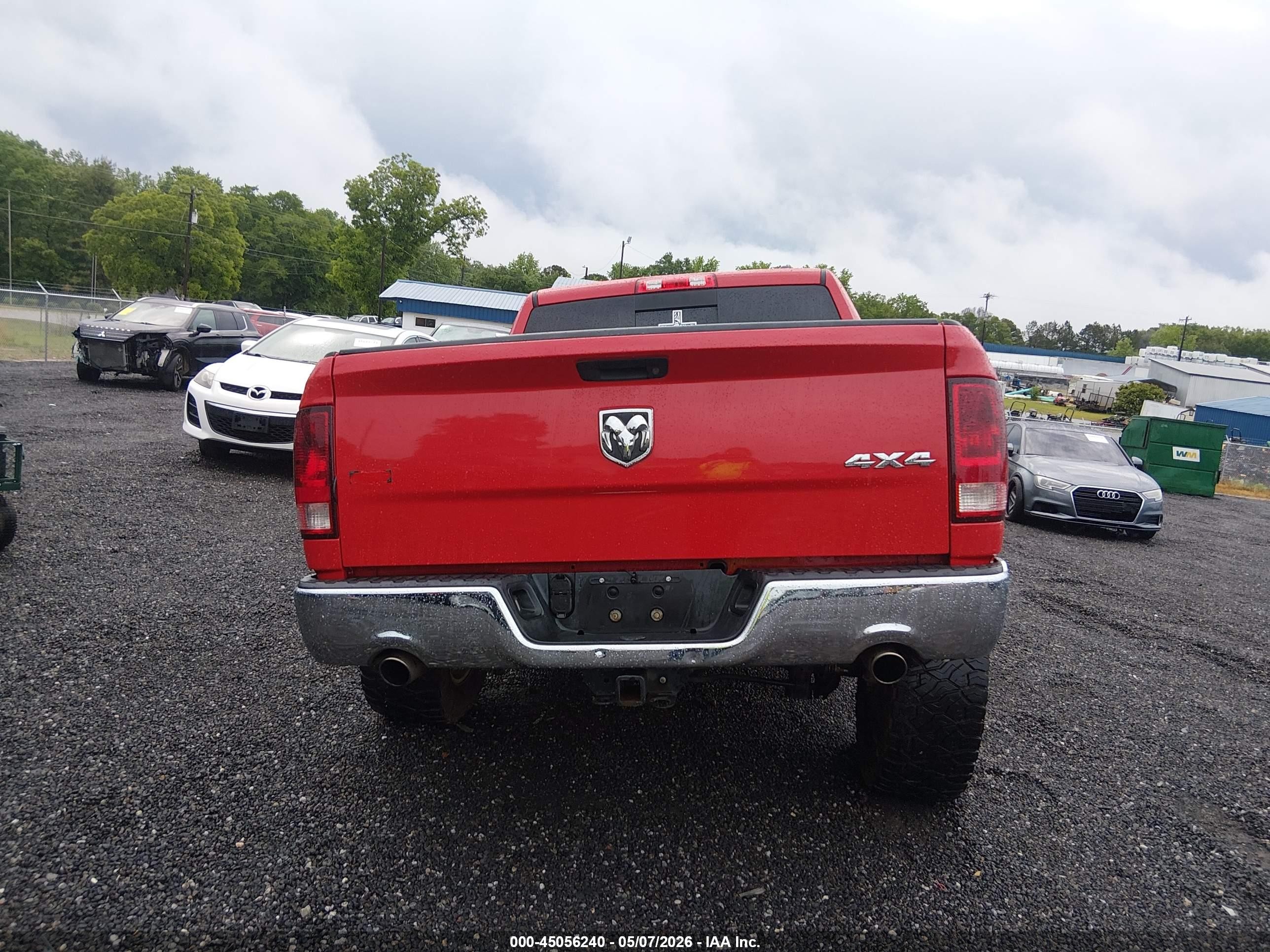 2012 Ram 1500 Laramie Red vin: 1C6RD7NT5CS290615