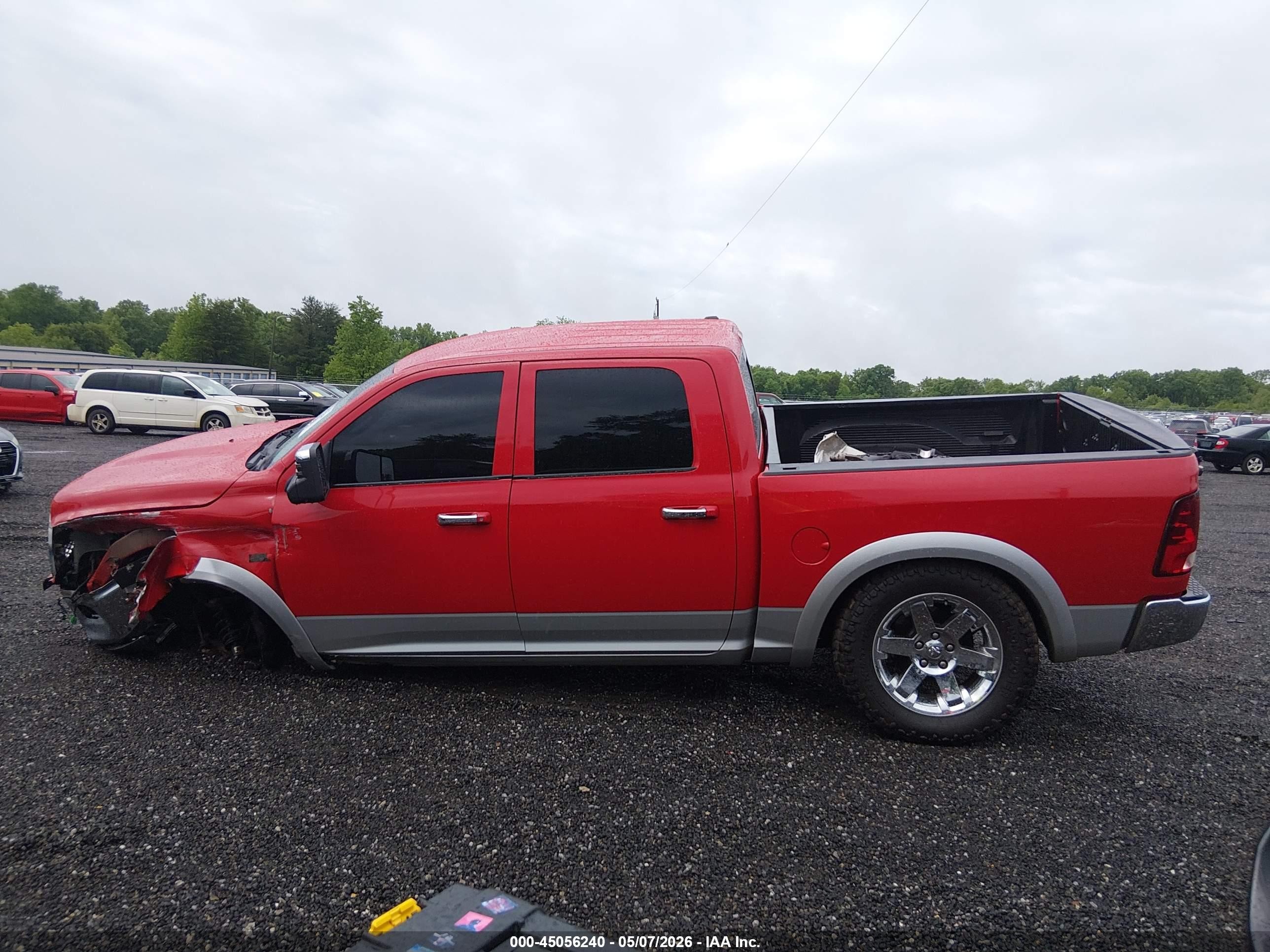 2012 Ram 1500 Laramie Red vin: 1C6RD7NT5CS290615