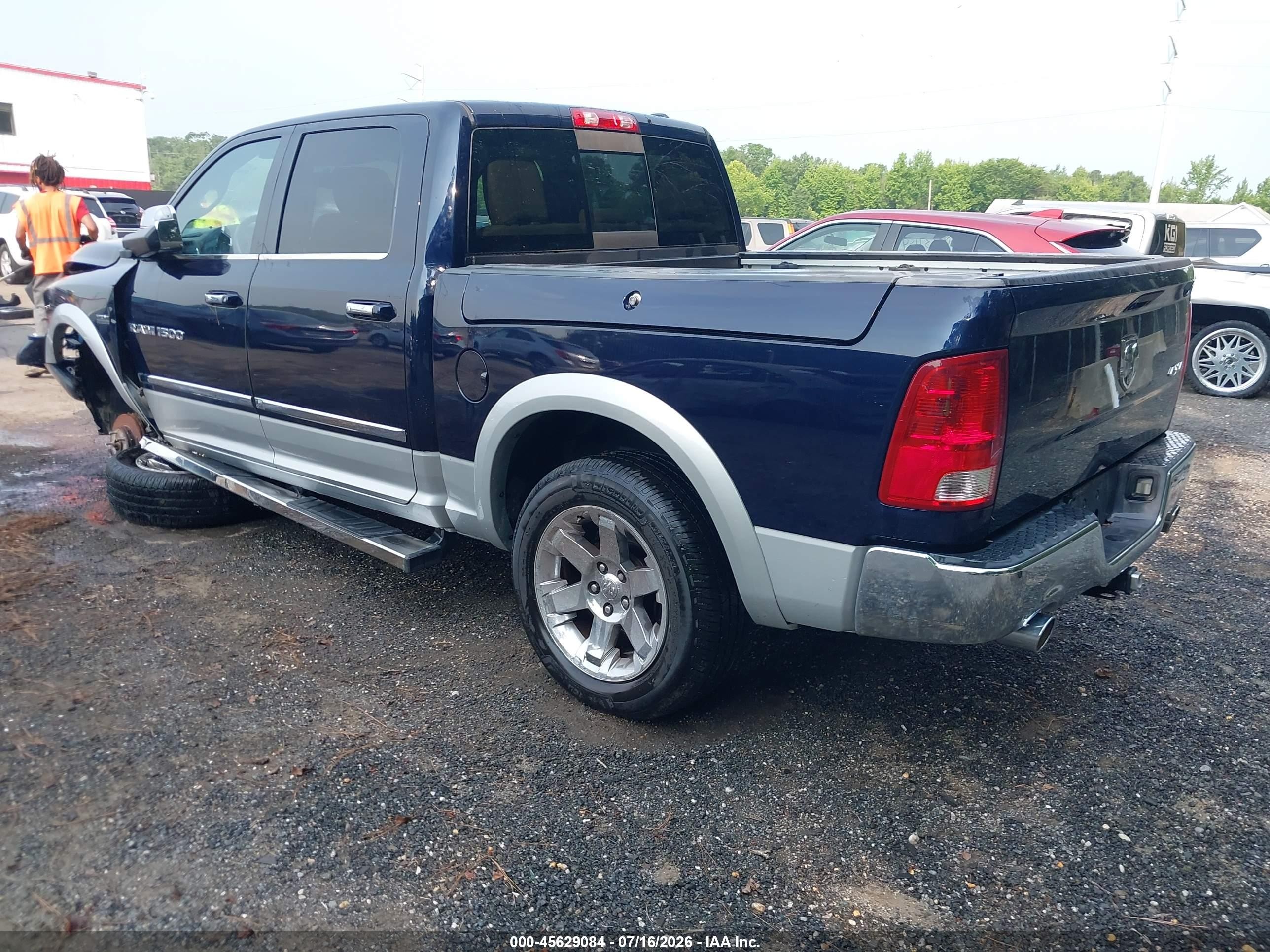 2012 Ram 1500 Laramie Синий vin: 1C6RD7NT6CS178776
