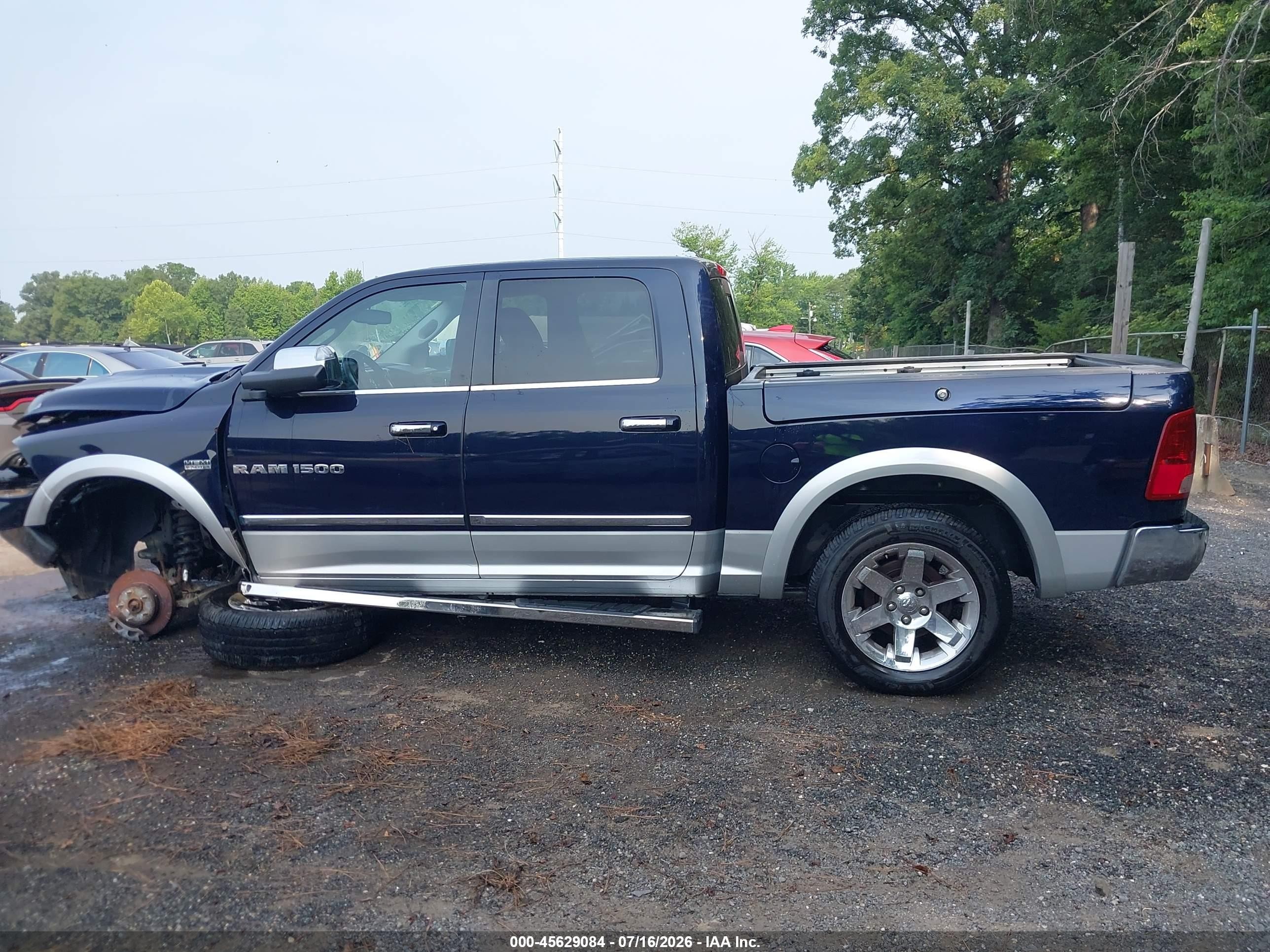 2012 Ram 1500 Laramie Синий vin: 1C6RD7NT6CS178776