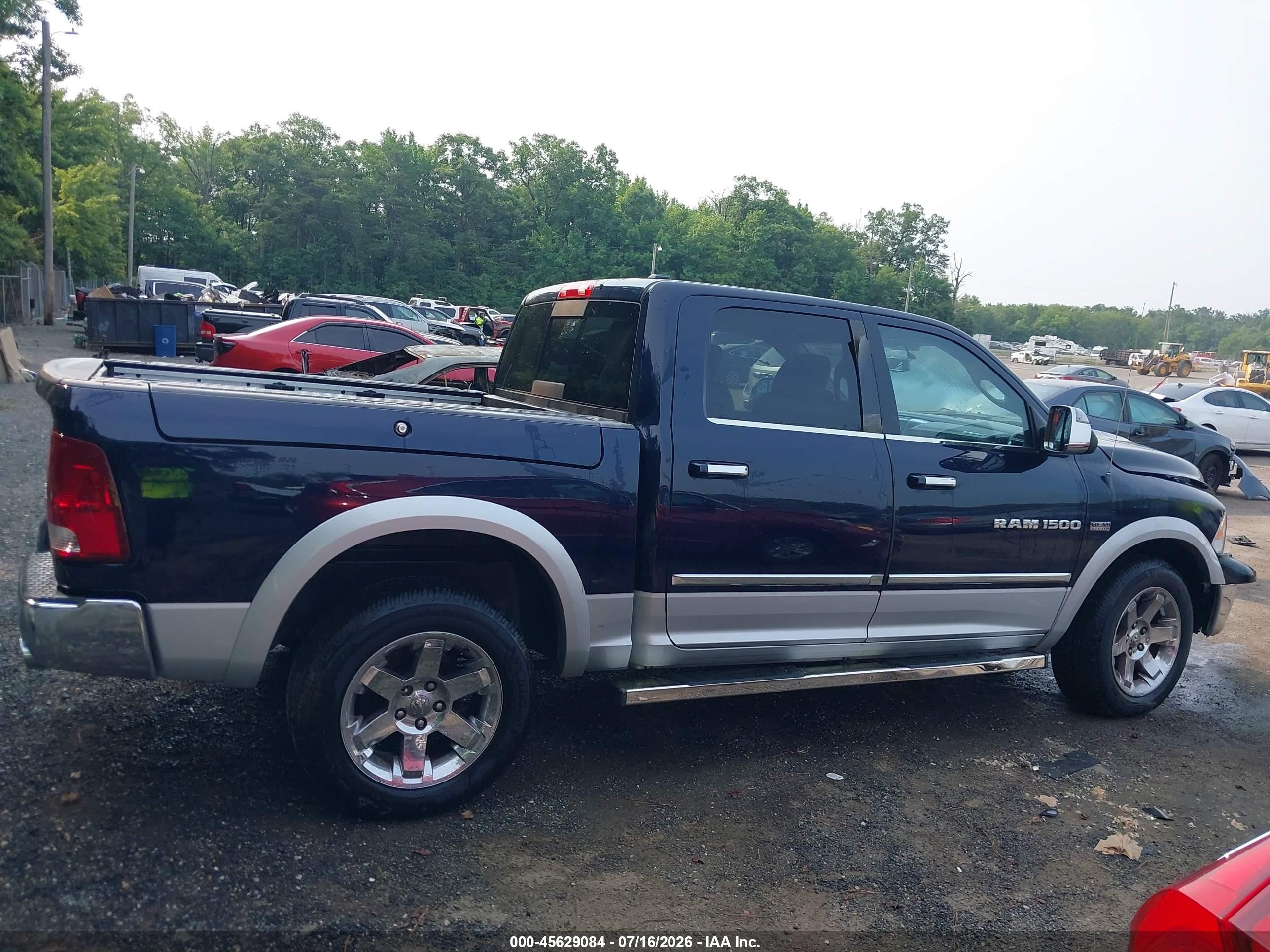 2012 Ram 1500 Laramie Синий vin: 1C6RD7NT6CS178776