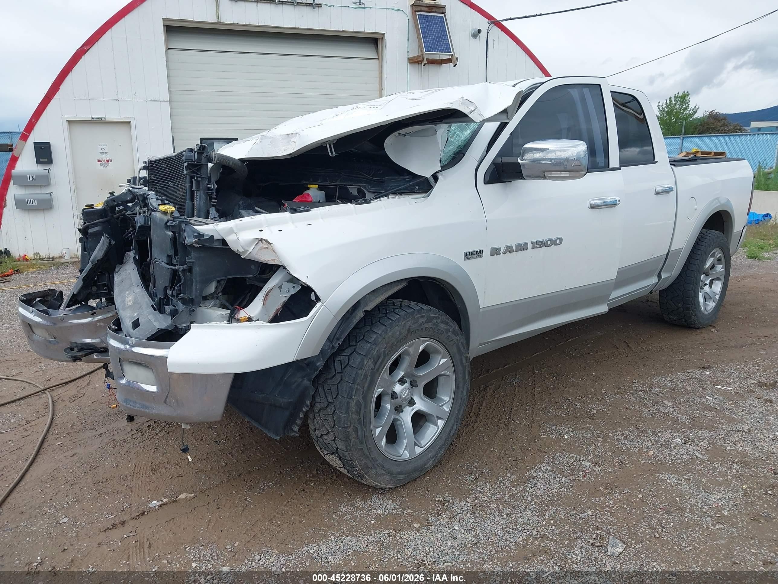 2012 Ram 1500 Laramie Белый vin: 1C6RD7NT6CS284192