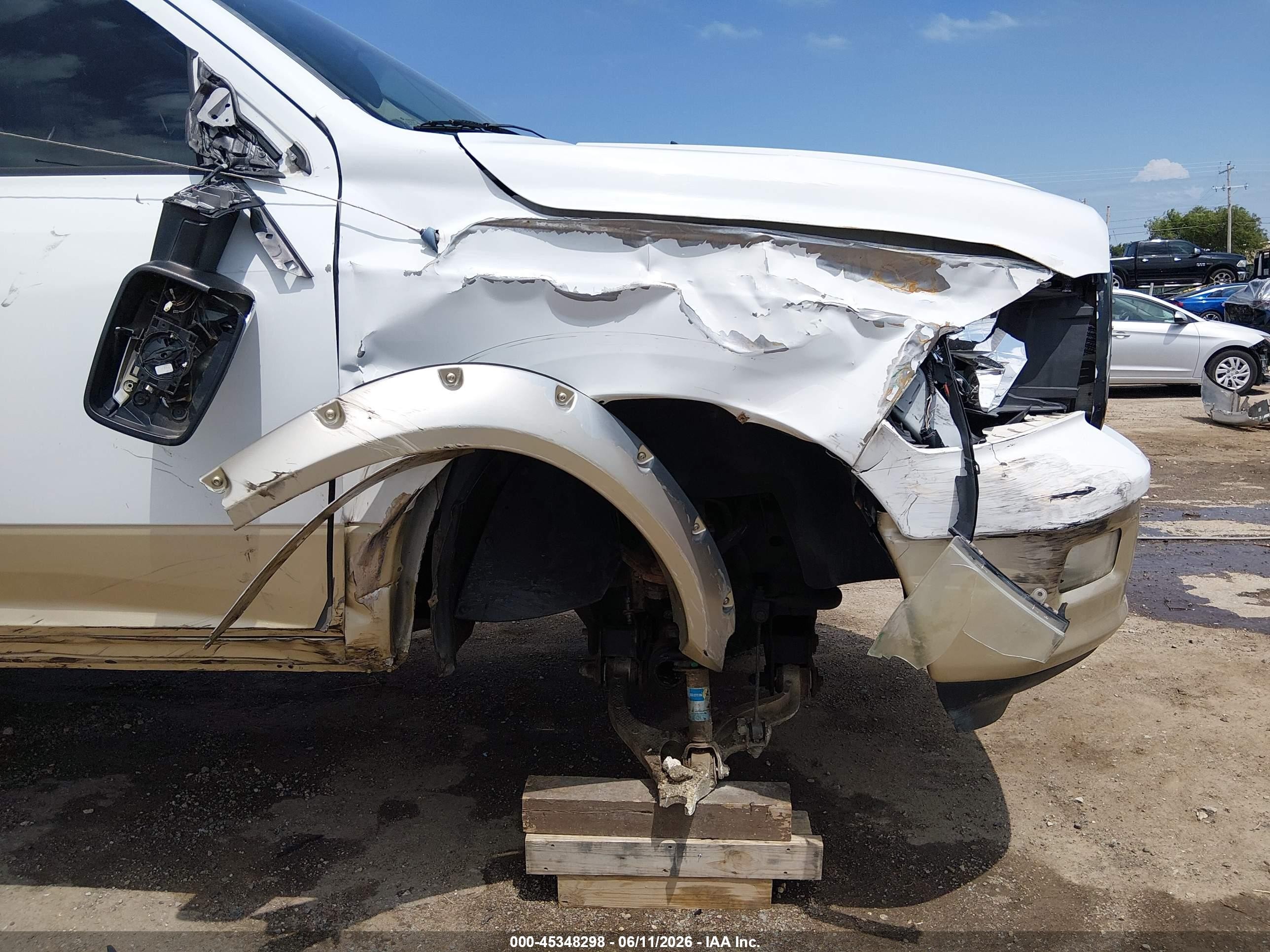 2012 Ram 1500 Laramie Longhorn Edition Белый vin: 1C6RD7PT1CS237746