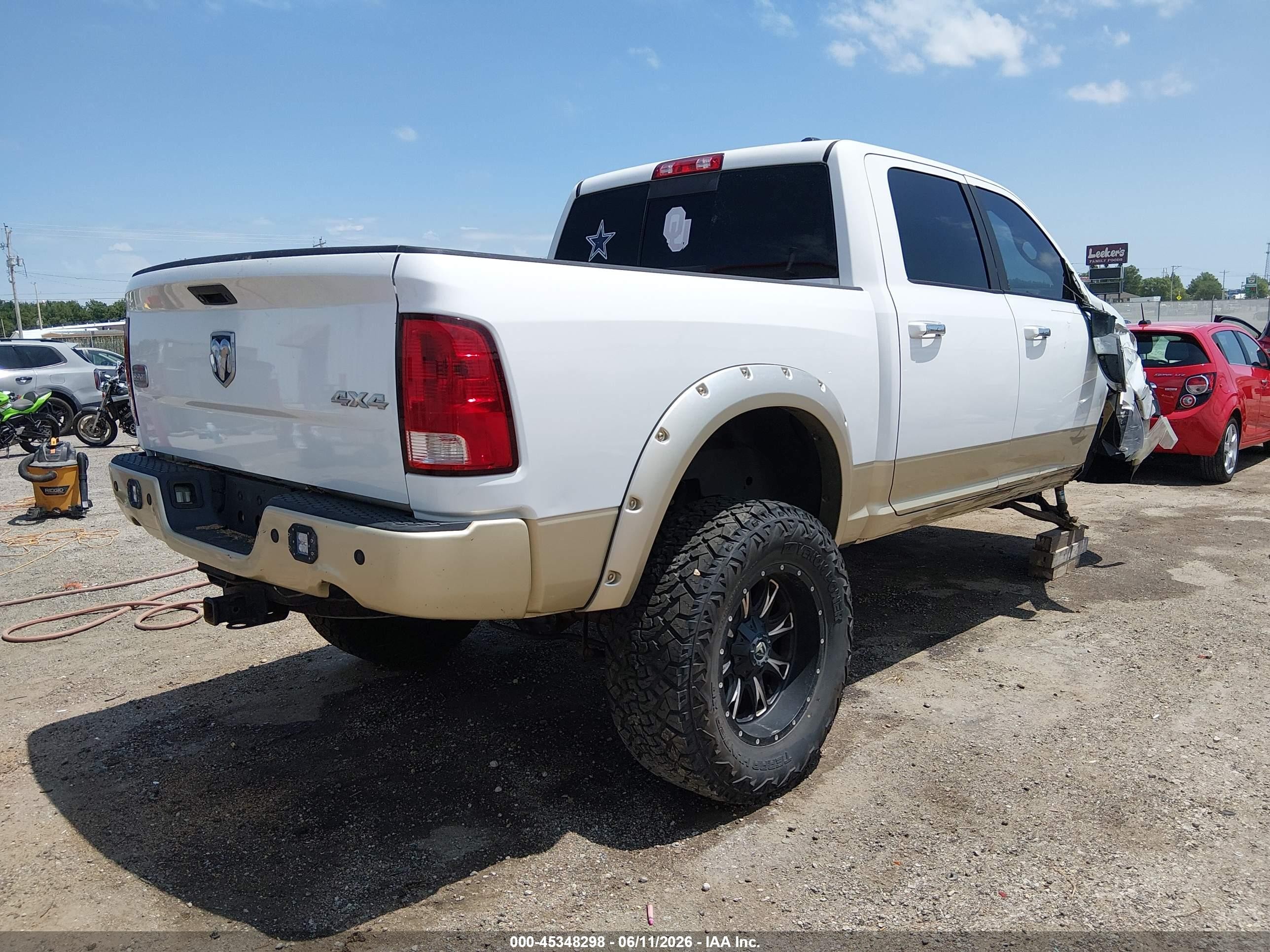 2012 Ram 1500 Laramie Longhorn Edition Белый vin: 1C6RD7PT1CS237746