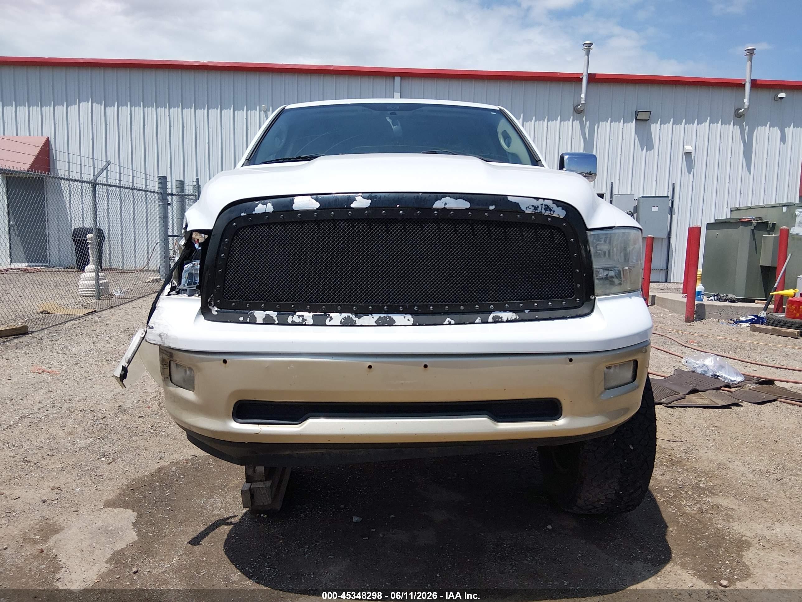 2012 Ram 1500 Laramie Longhorn Edition Белый vin: 1C6RD7PT1CS237746