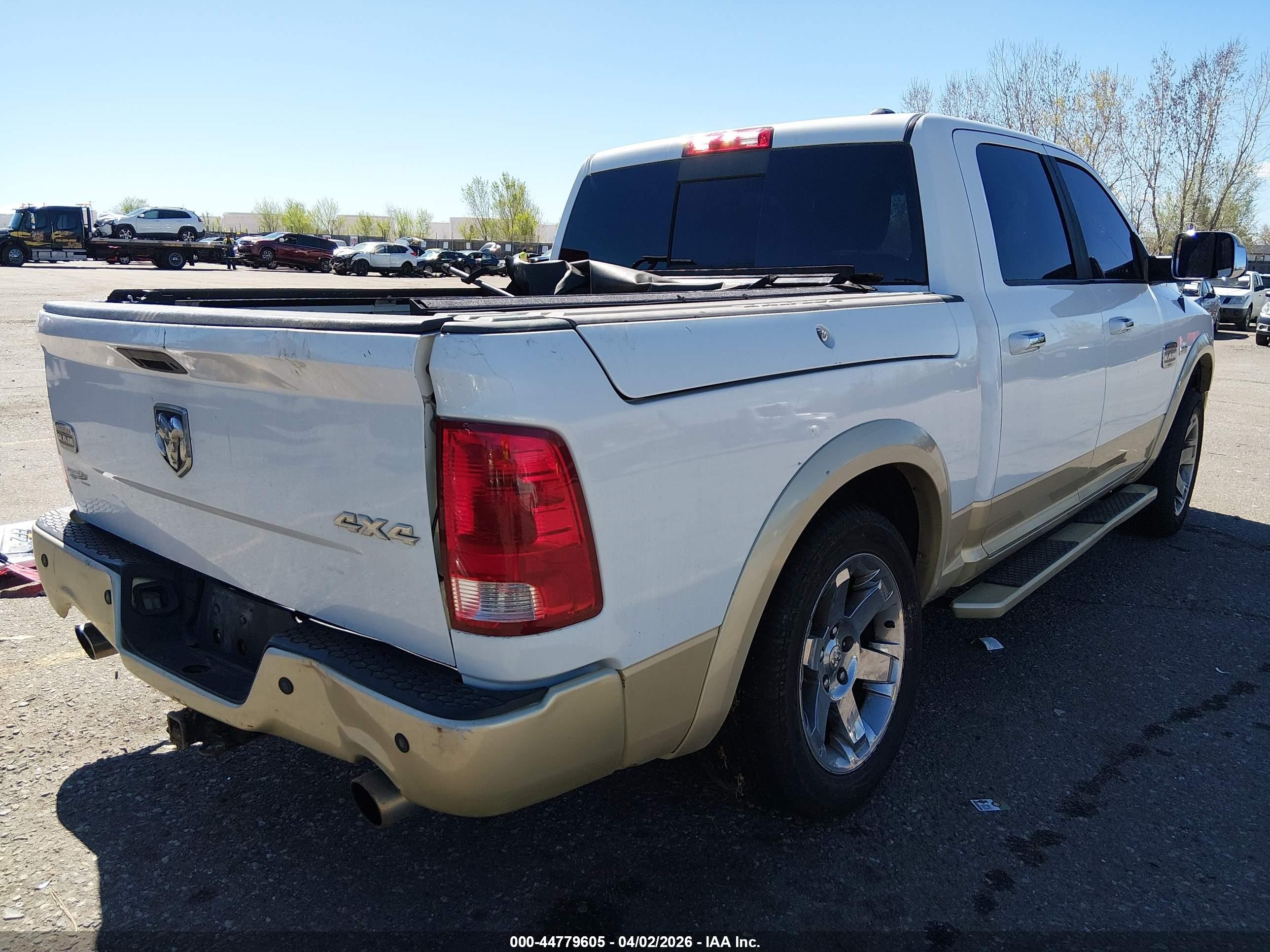 2012 Ram 1500 Laramie Longhorn Edition White vin: 1C6RD7PT2CS134531
