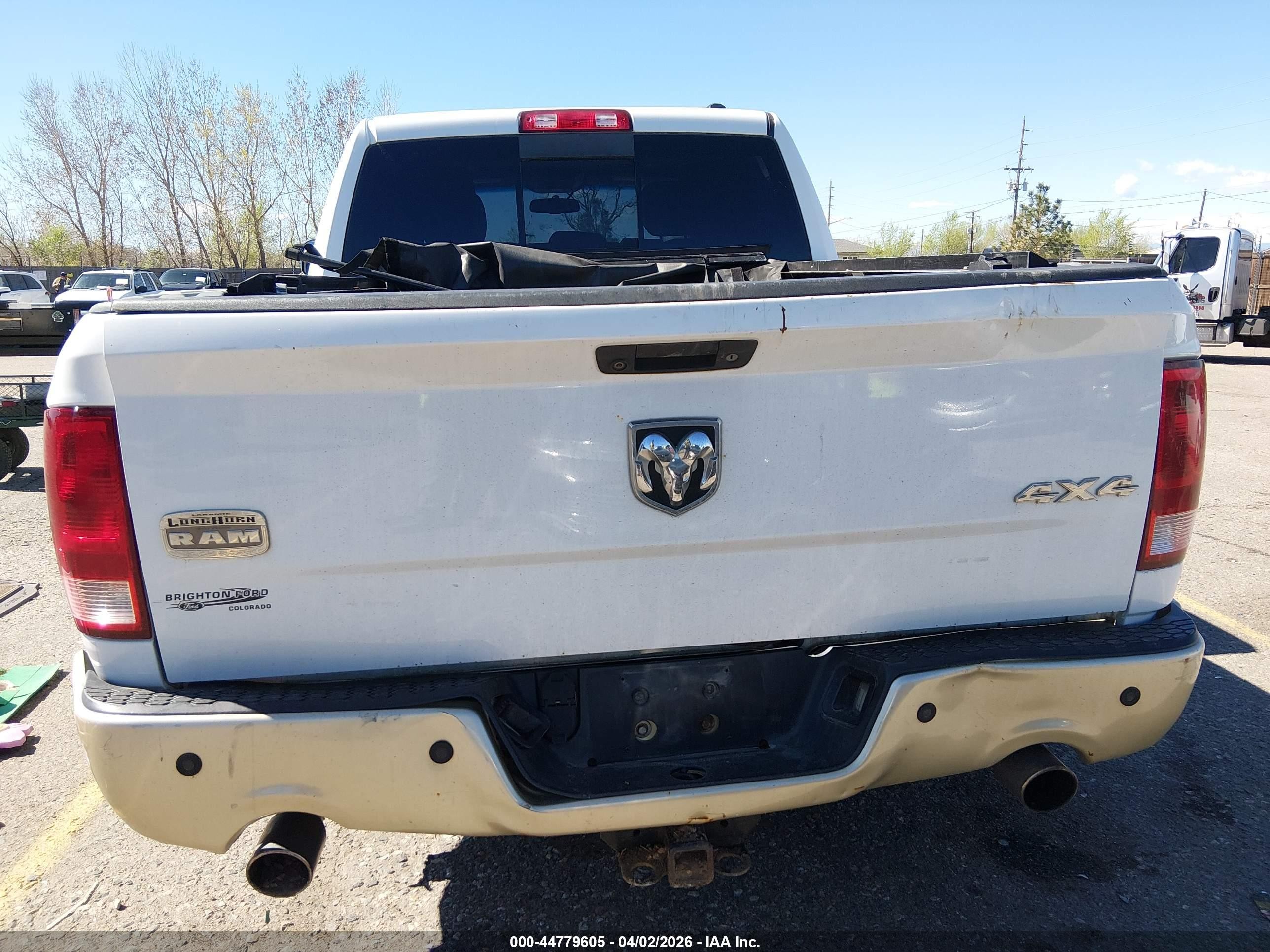 2012 Ram 1500 Laramie Longhorn Edition White vin: 1C6RD7PT2CS134531