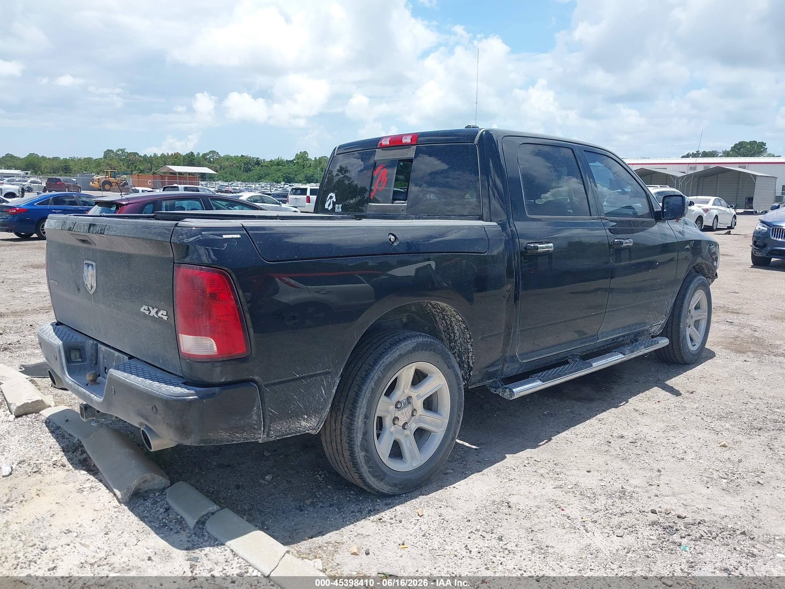 2012 Ram 1500 Laramie Limited Edition Черный vin: 1C6RD7PT3CS329876