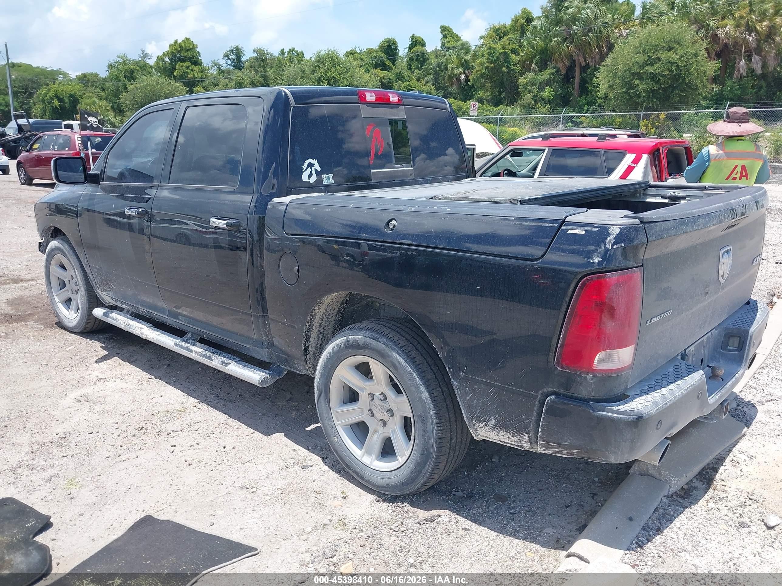 2012 Ram 1500 Laramie Limited Edition Черный vin: 1C6RD7PT3CS329876