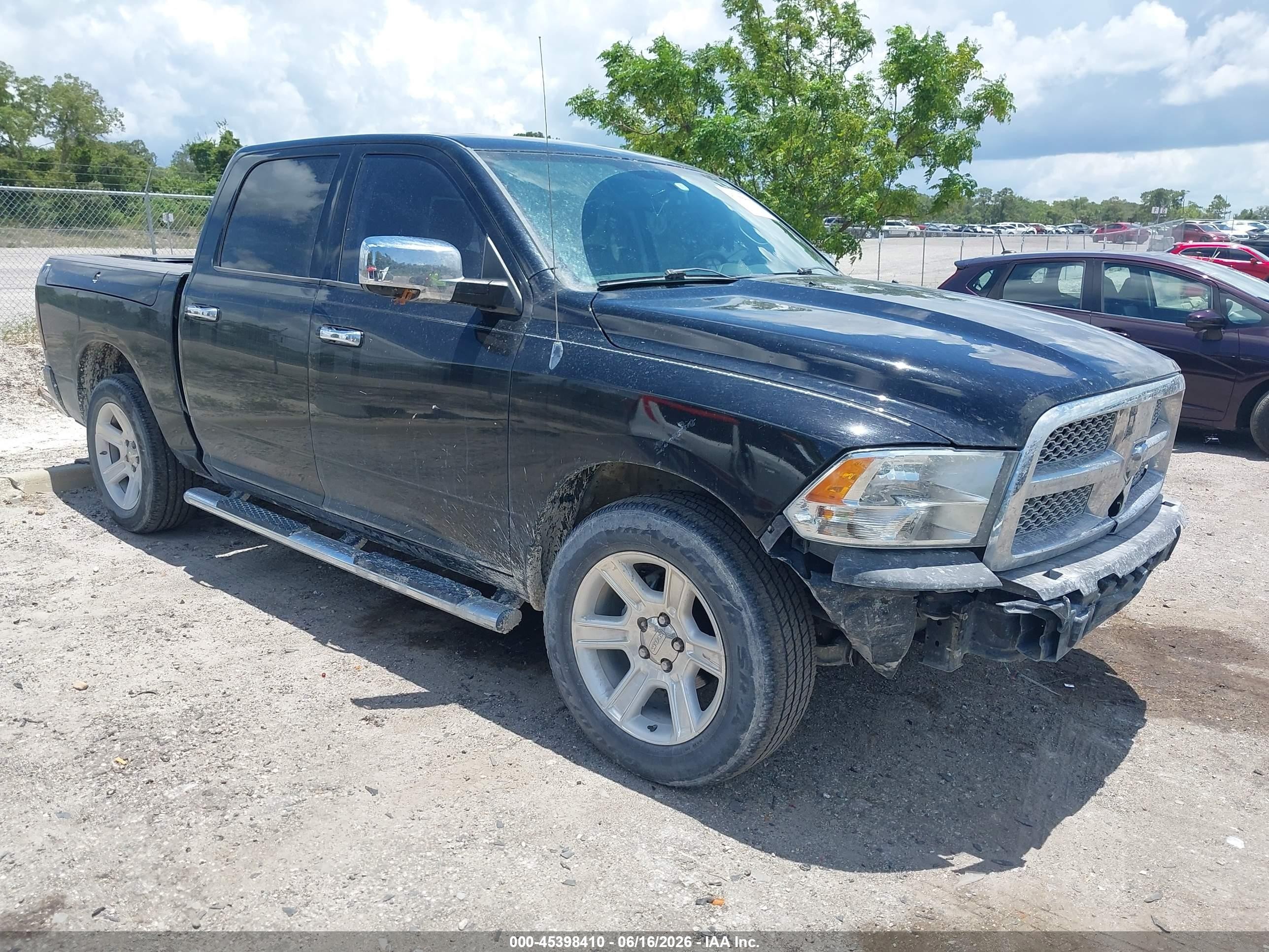 2012 Ram 1500 Laramie Limited Edition Черный vin: 1C6RD7PT3CS329876
