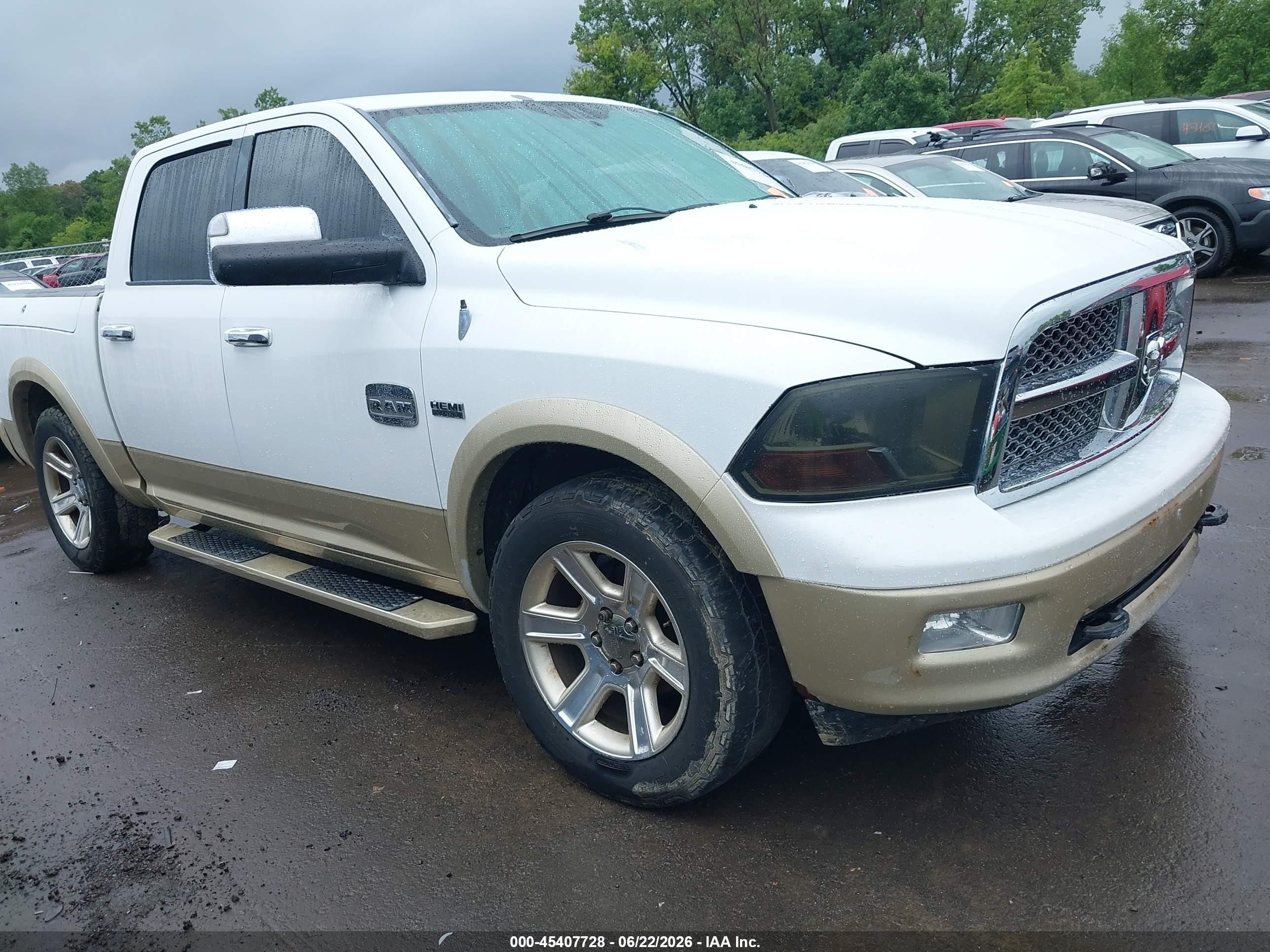2012 Ram 1500 Laramie Longhorn Белый vin: 1C6RD7PT5CS250273