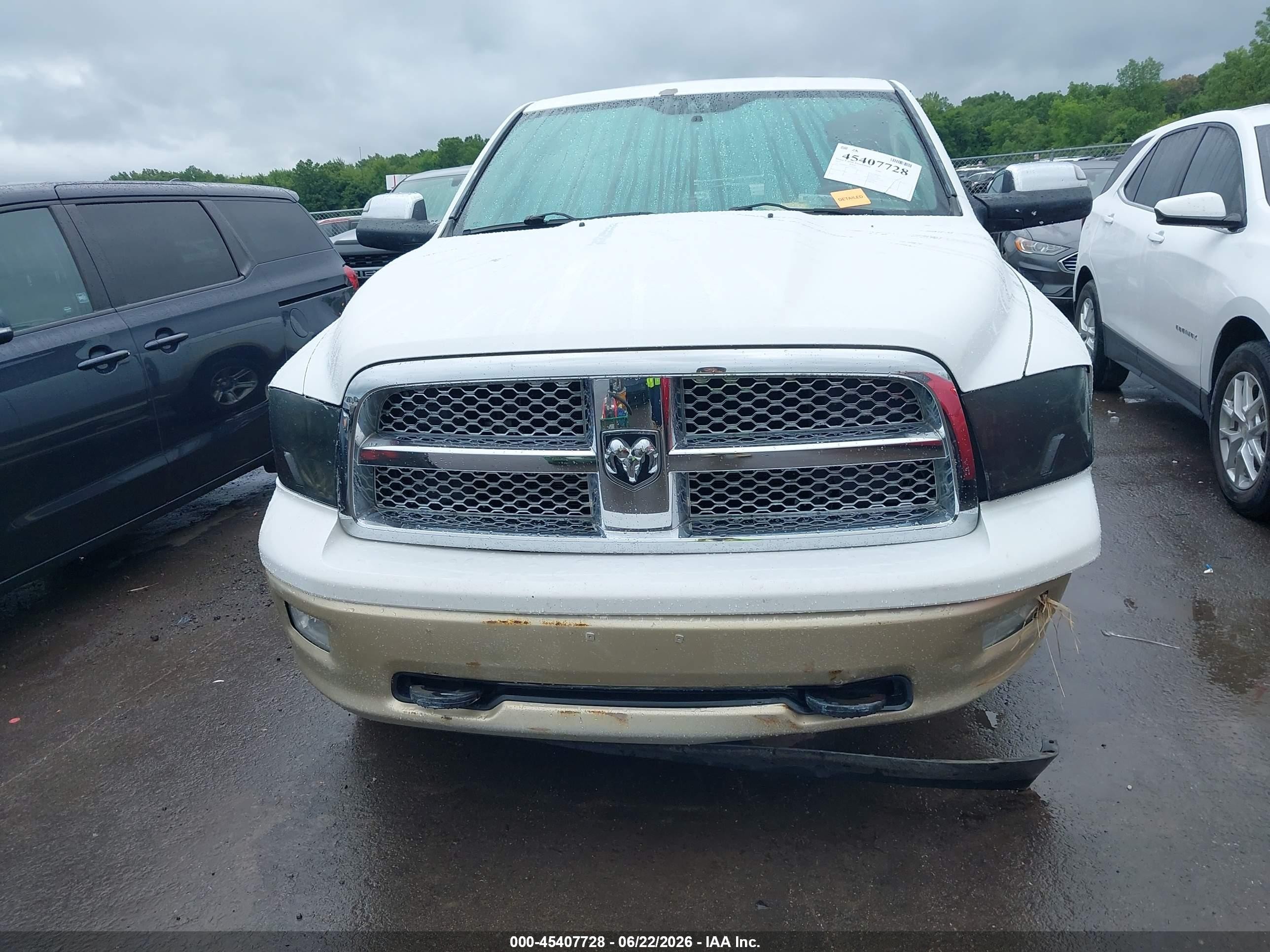 2012 Ram 1500 Laramie Longhorn Белый vin: 1C6RD7PT5CS250273