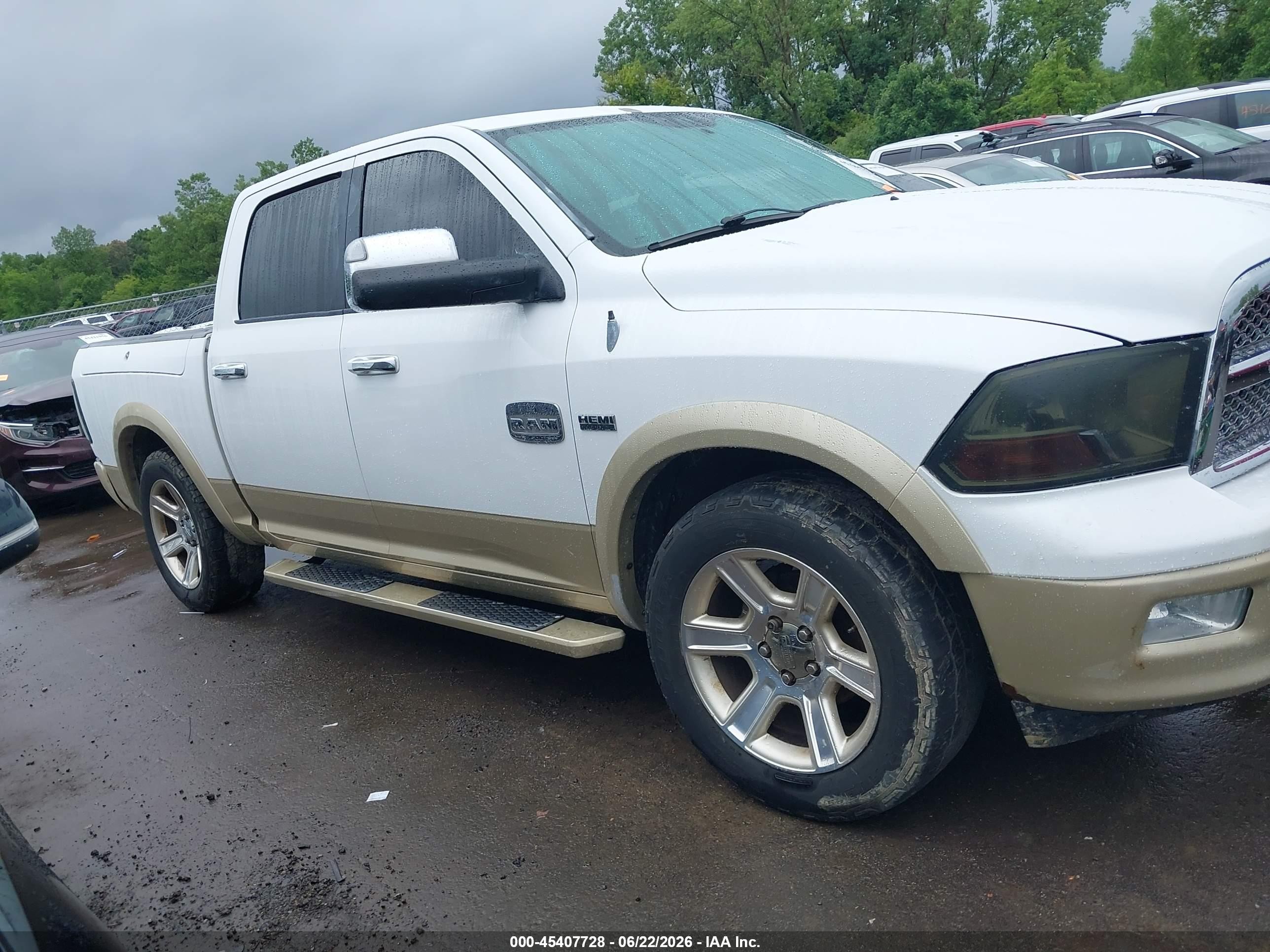 2012 Ram 1500 Laramie Longhorn Белый vin: 1C6RD7PT5CS250273