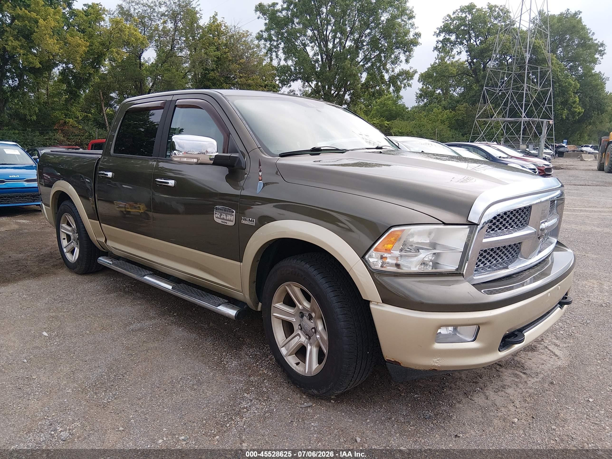 2012 Ram 1500 Laramie Longhorn Green vin: 1C6RD7PT5CS265162